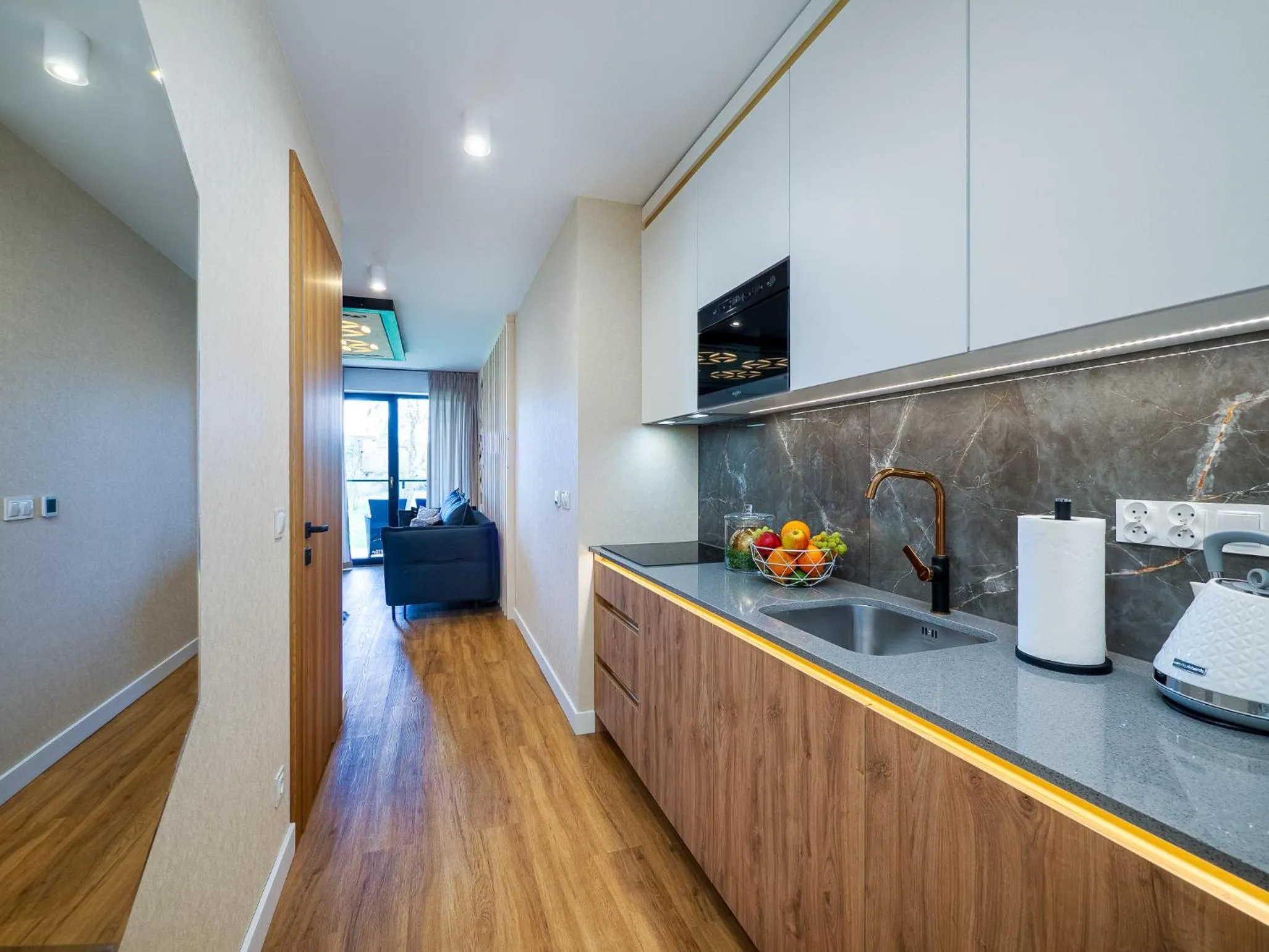 Kitchen or kitchenette in Aparthotel Góralski Spa 2