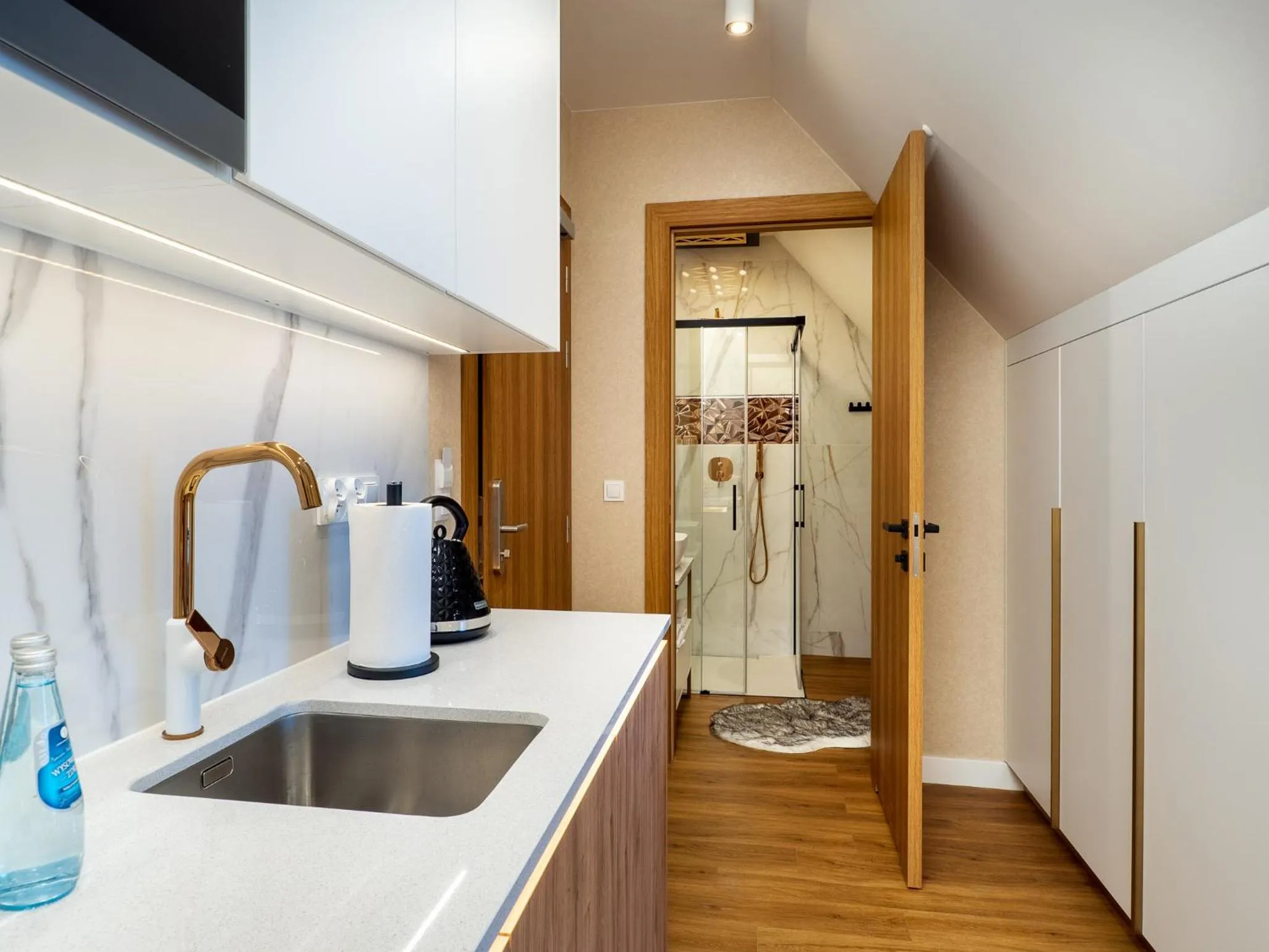 Kitchen or kitchenette in Aparthotel Góralski Spa 2