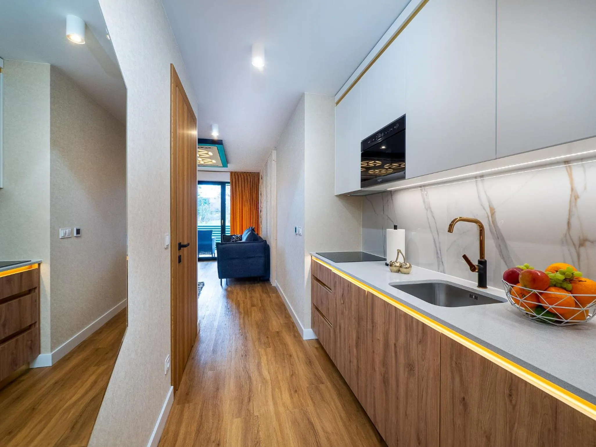 Kitchen or kitchenette in Aparthotel Góralski Spa 2