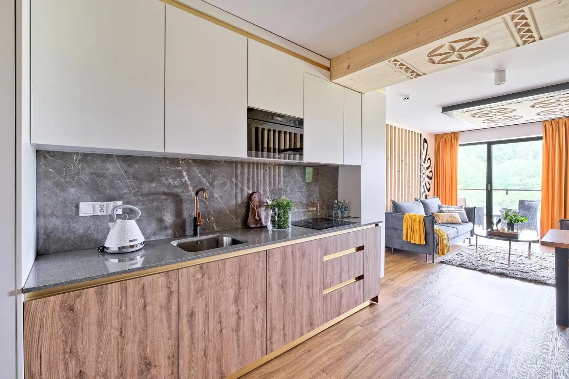 Kitchen or kitchenette in Aparthotel Góralski Spa 2