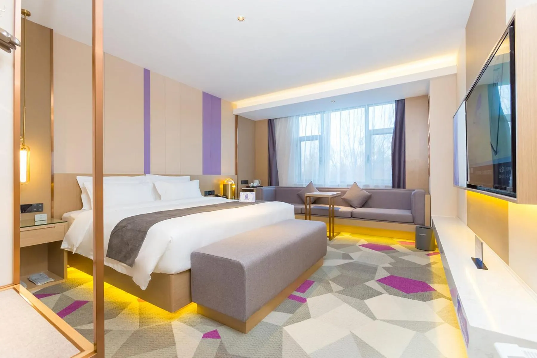 Bed in Lavande Hotel Beijing Capital Airport National Exhibition Branch