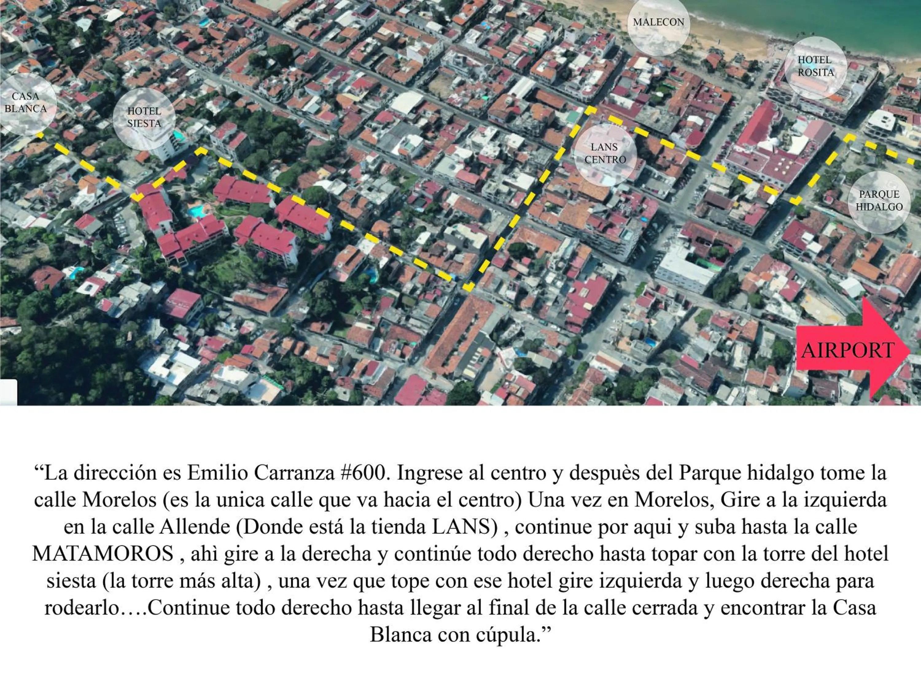 Bird's eye view in La Casa Blanca