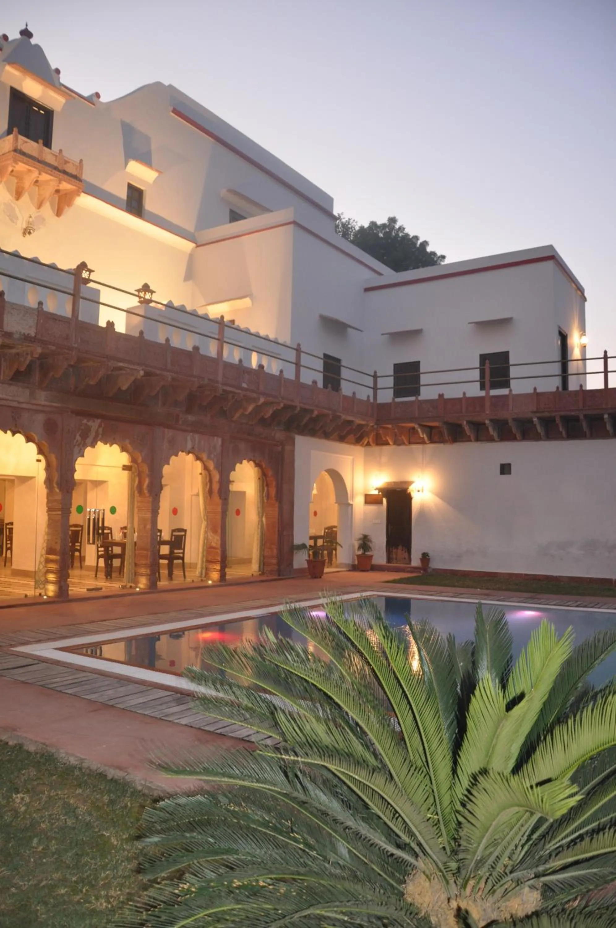 Swimming pool in Amritara Chandra Mahal Haveli, Bharatpur