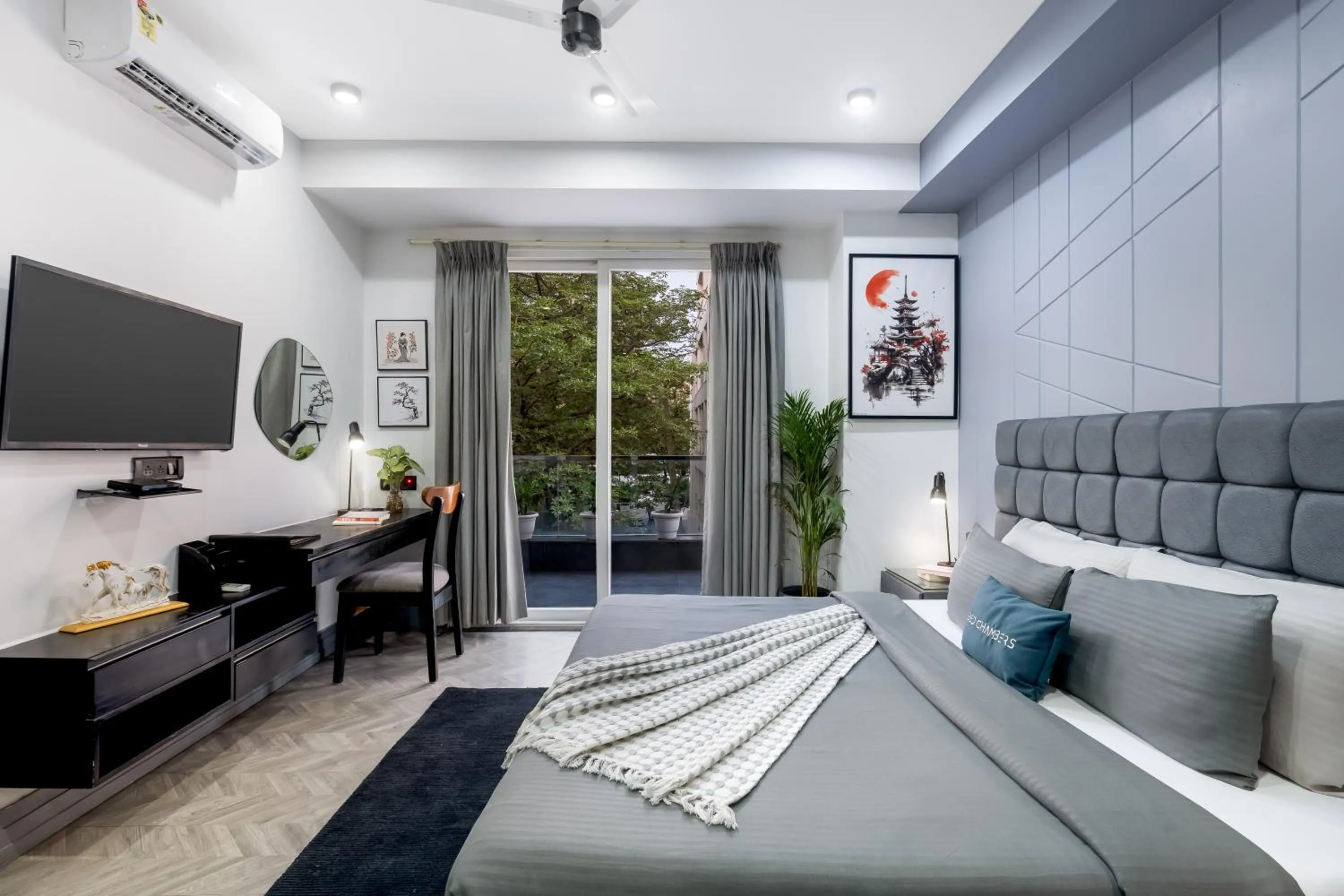 Bed in BedChambers Serviced Apartments, MG ROAD