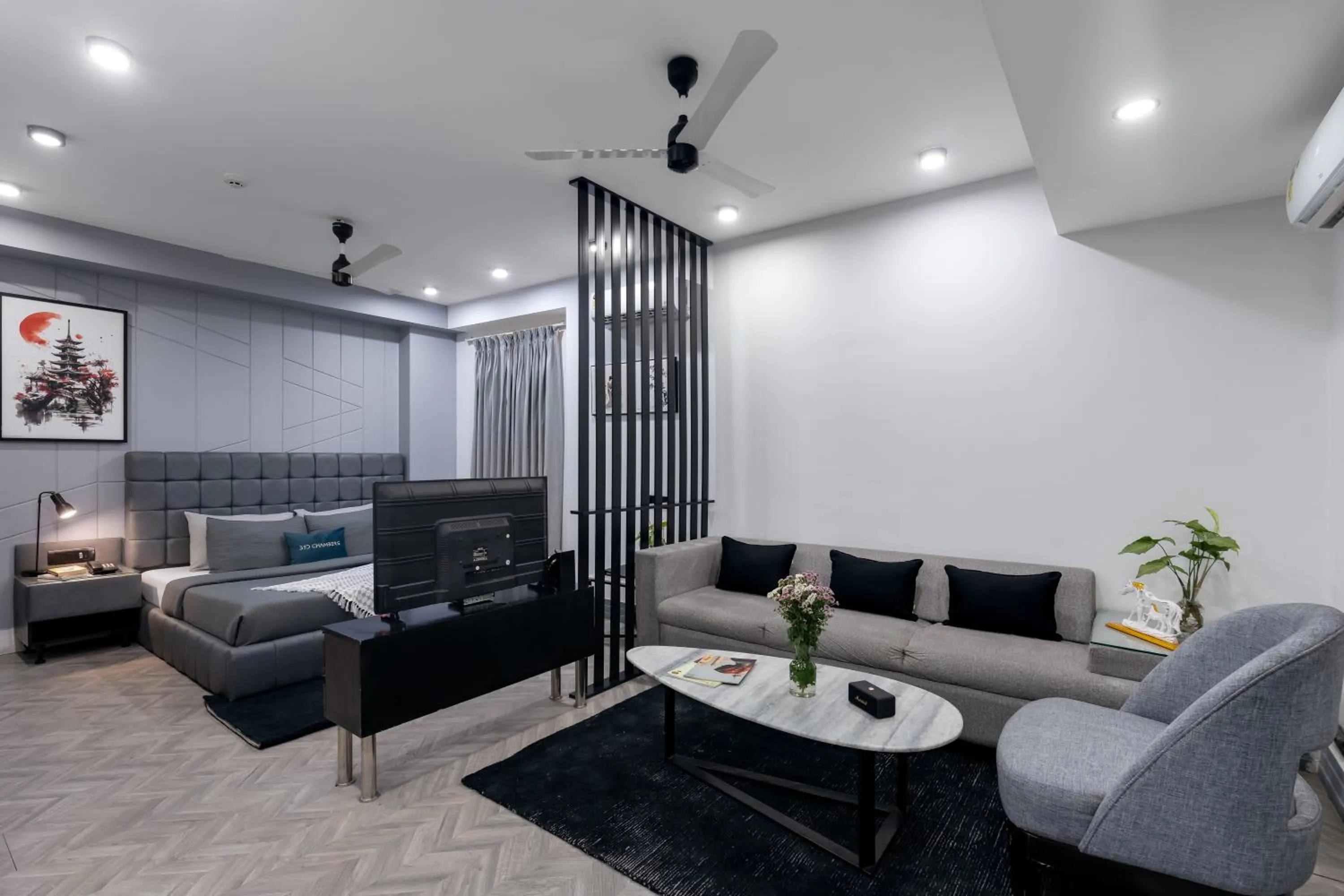 Living room in BedChambers Serviced Apartments, MG ROAD