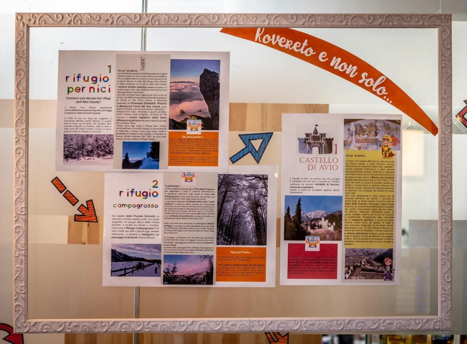 Text overlay in Ostello Città di Rovereto