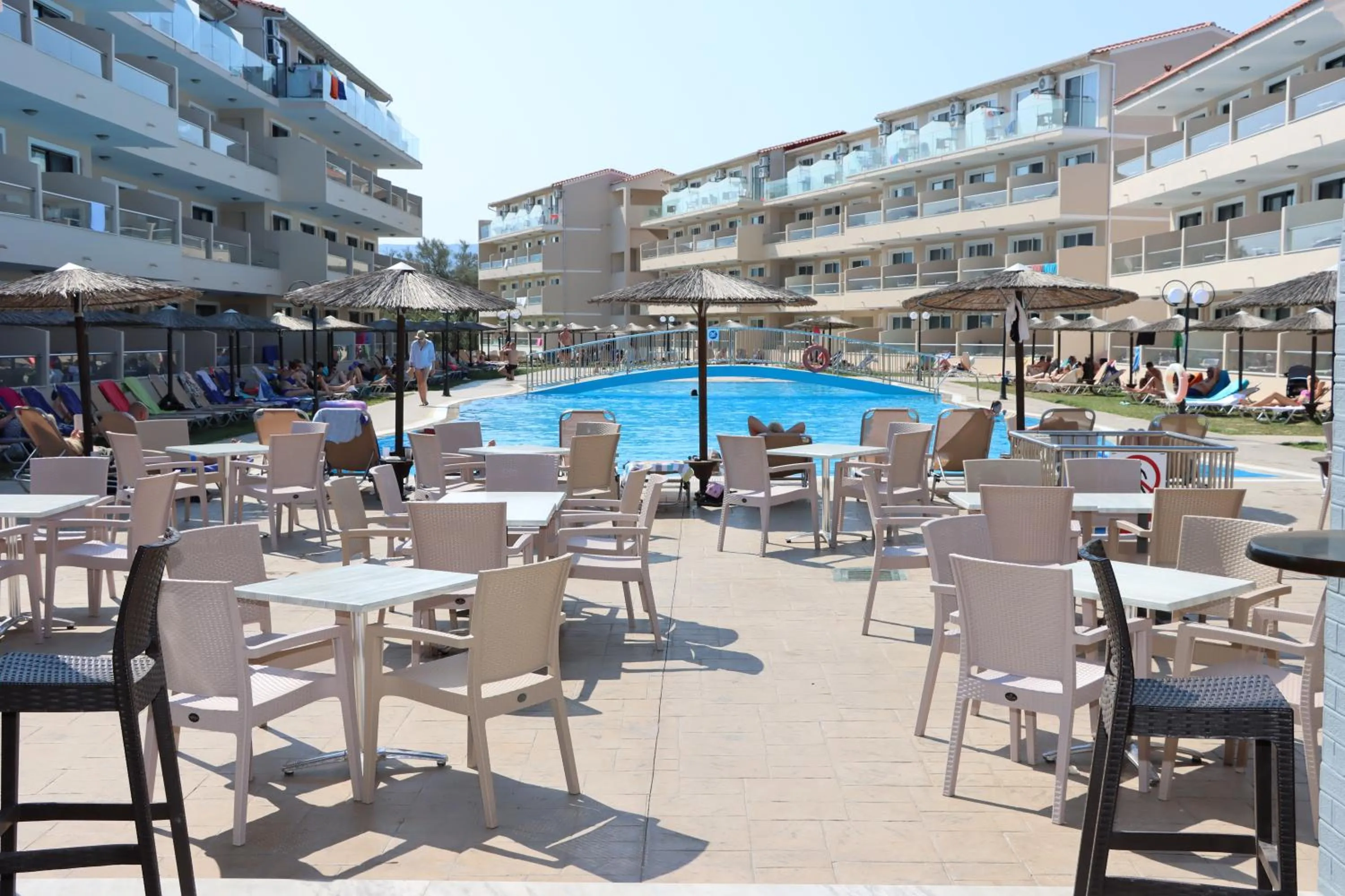 Pool view in Angela Beach Hotel & Apts