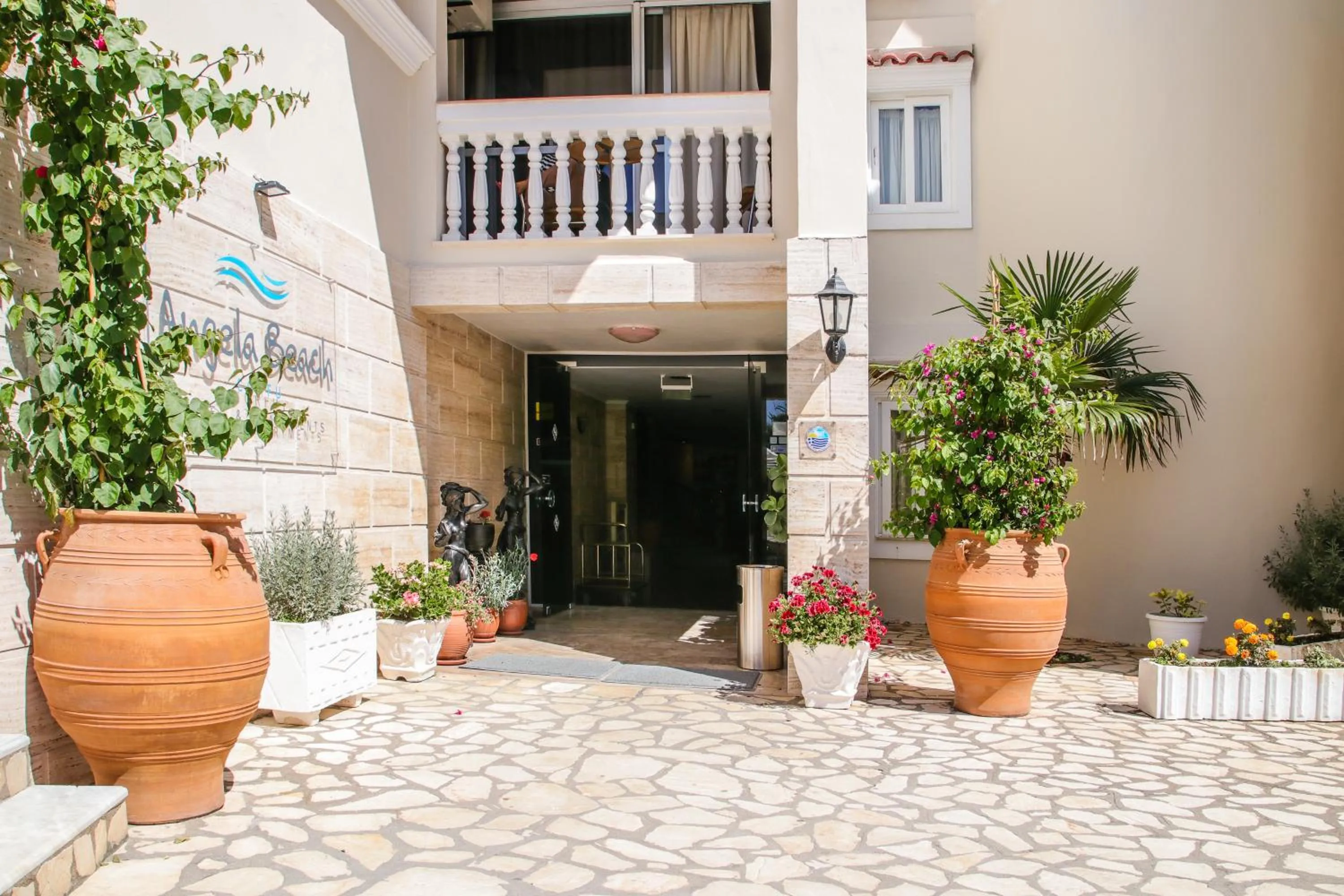Facade/entrance in Angela Beach Hotel & Apts