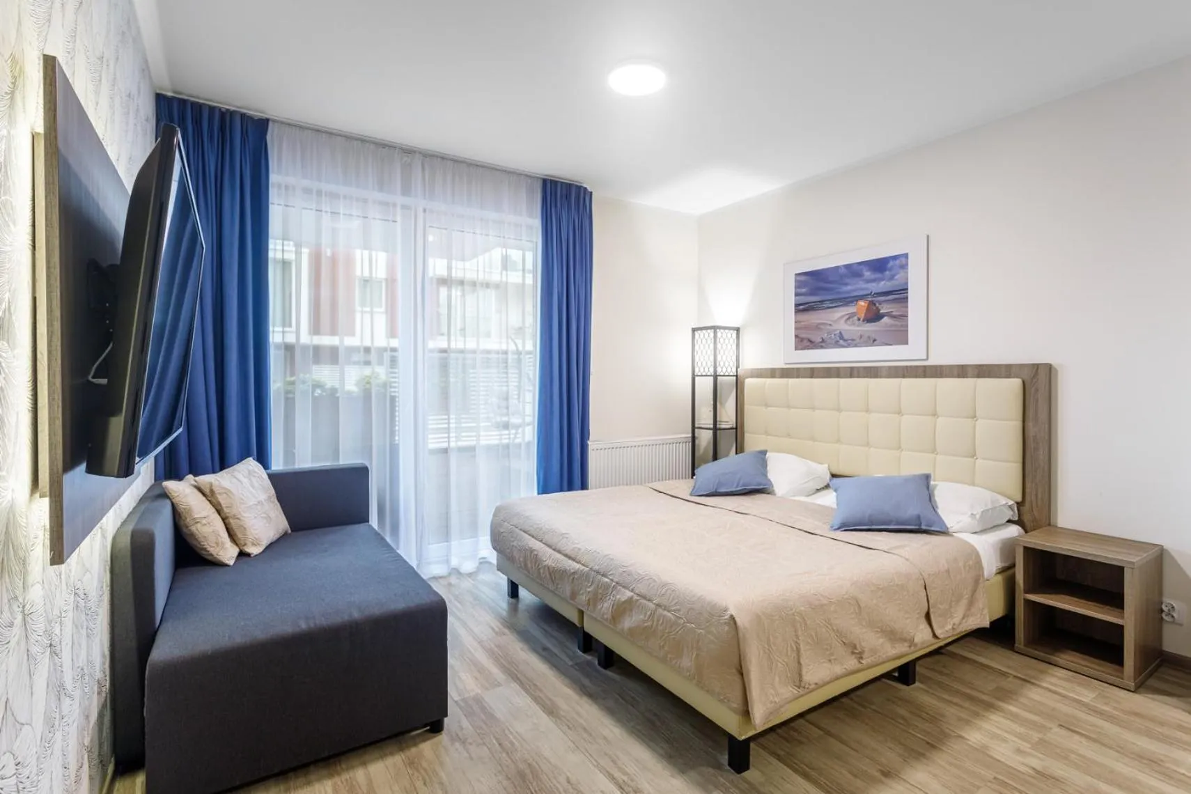 Bed in Baltic Cliff Apartamenty