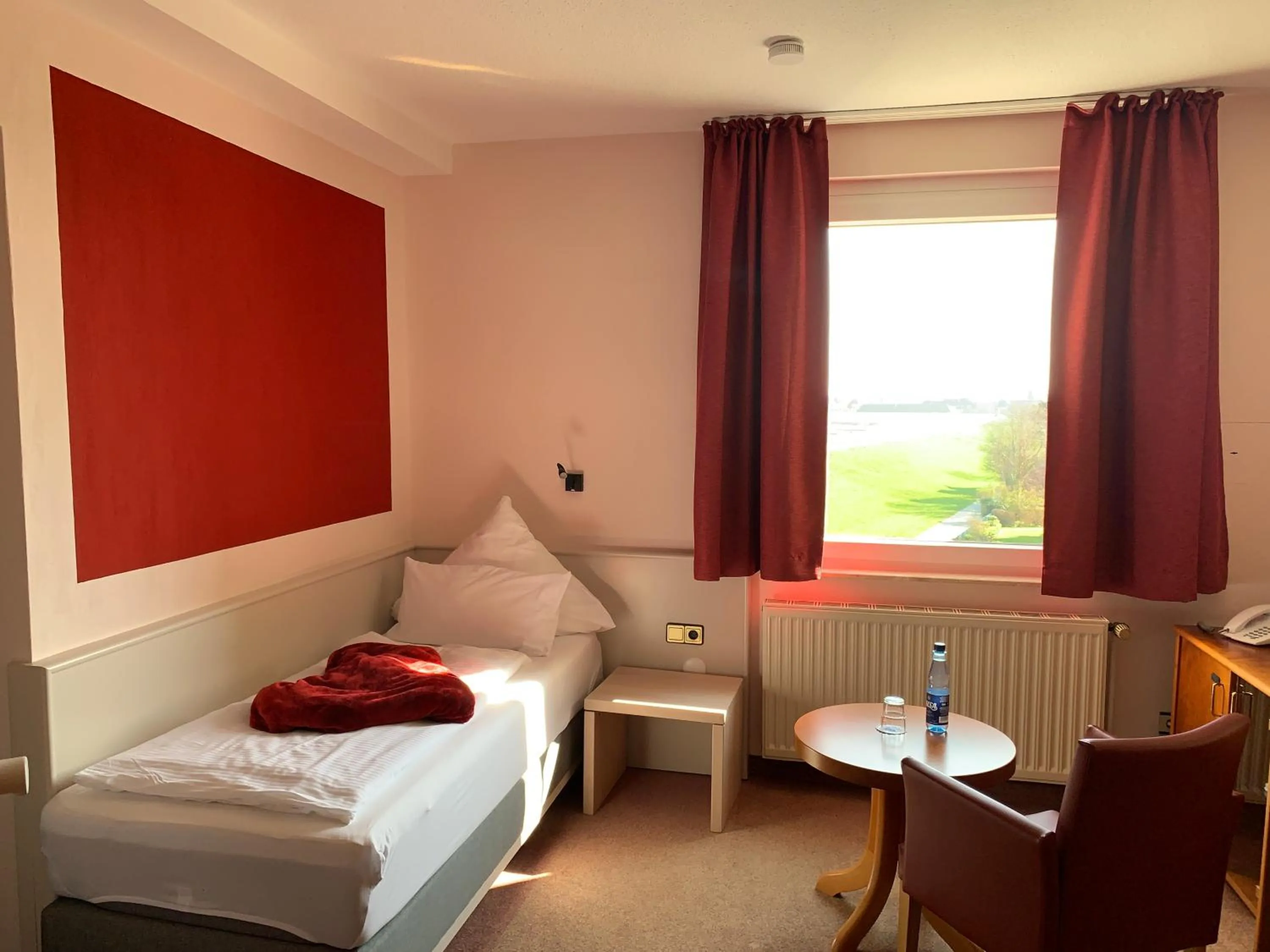 Photo of the whole room, Bed in Seehotel Neue Liebe