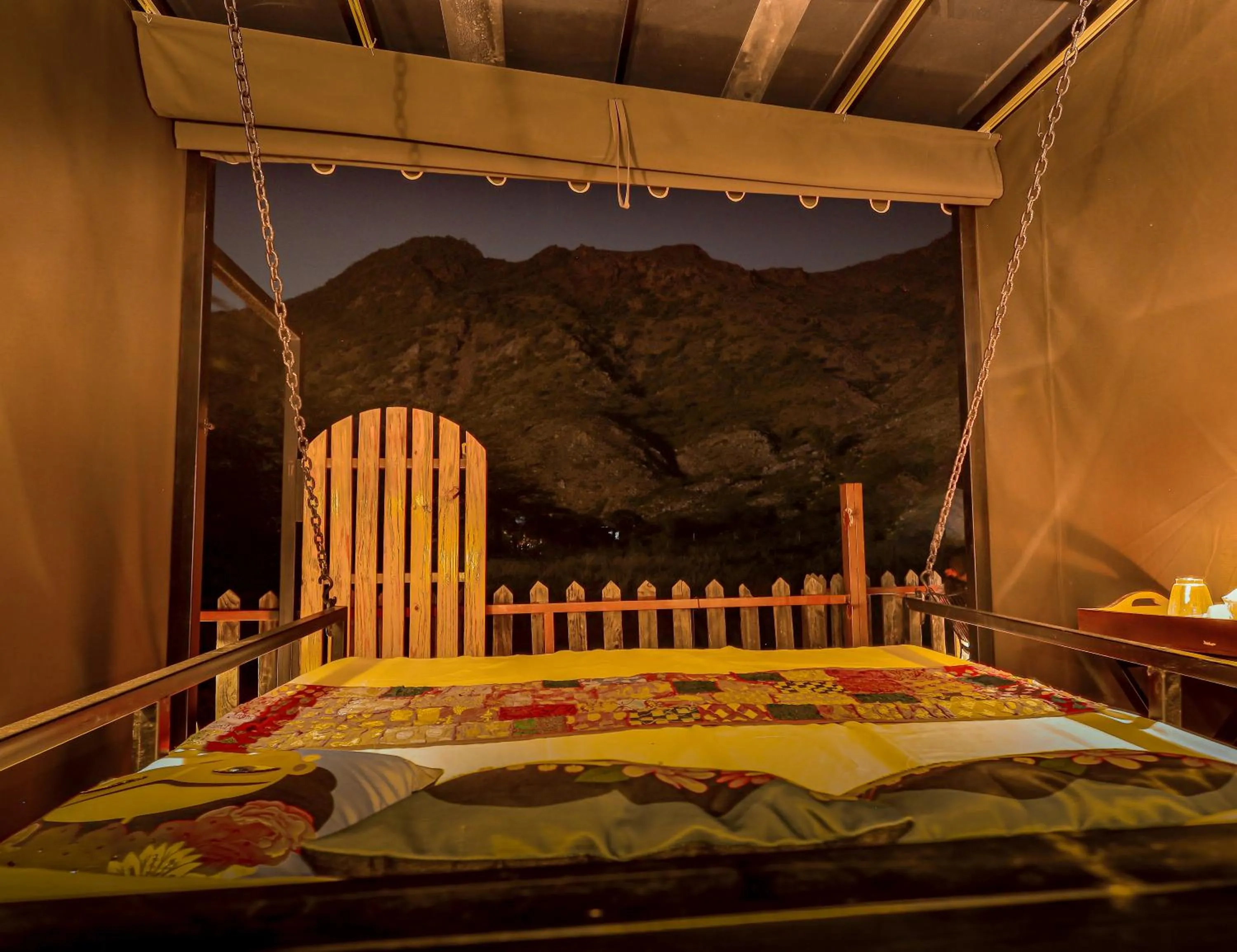 Bed in Foothill Pushkar Resort