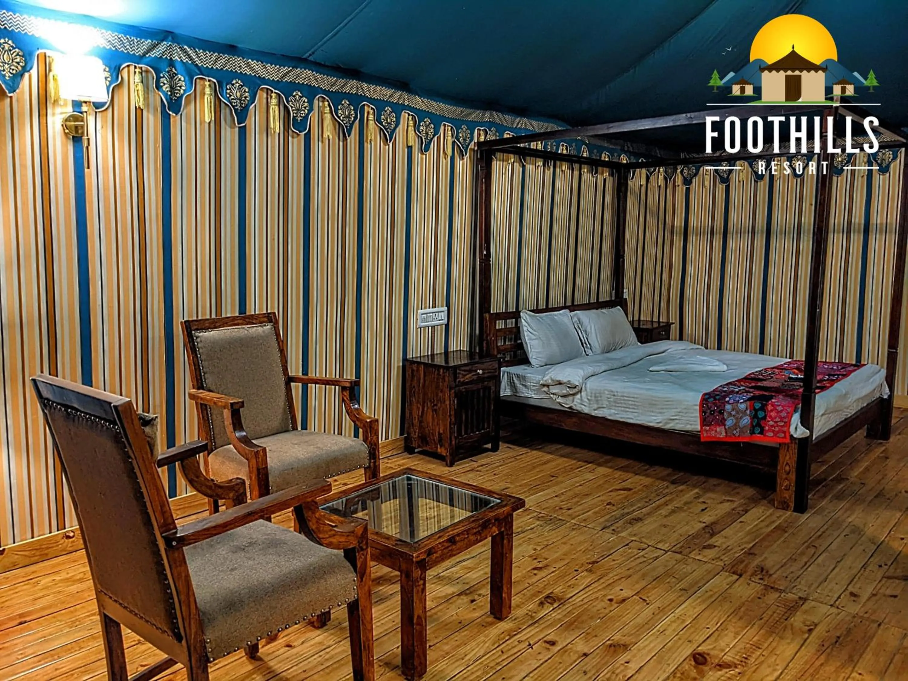 Bed in Foothill Pushkar Resort