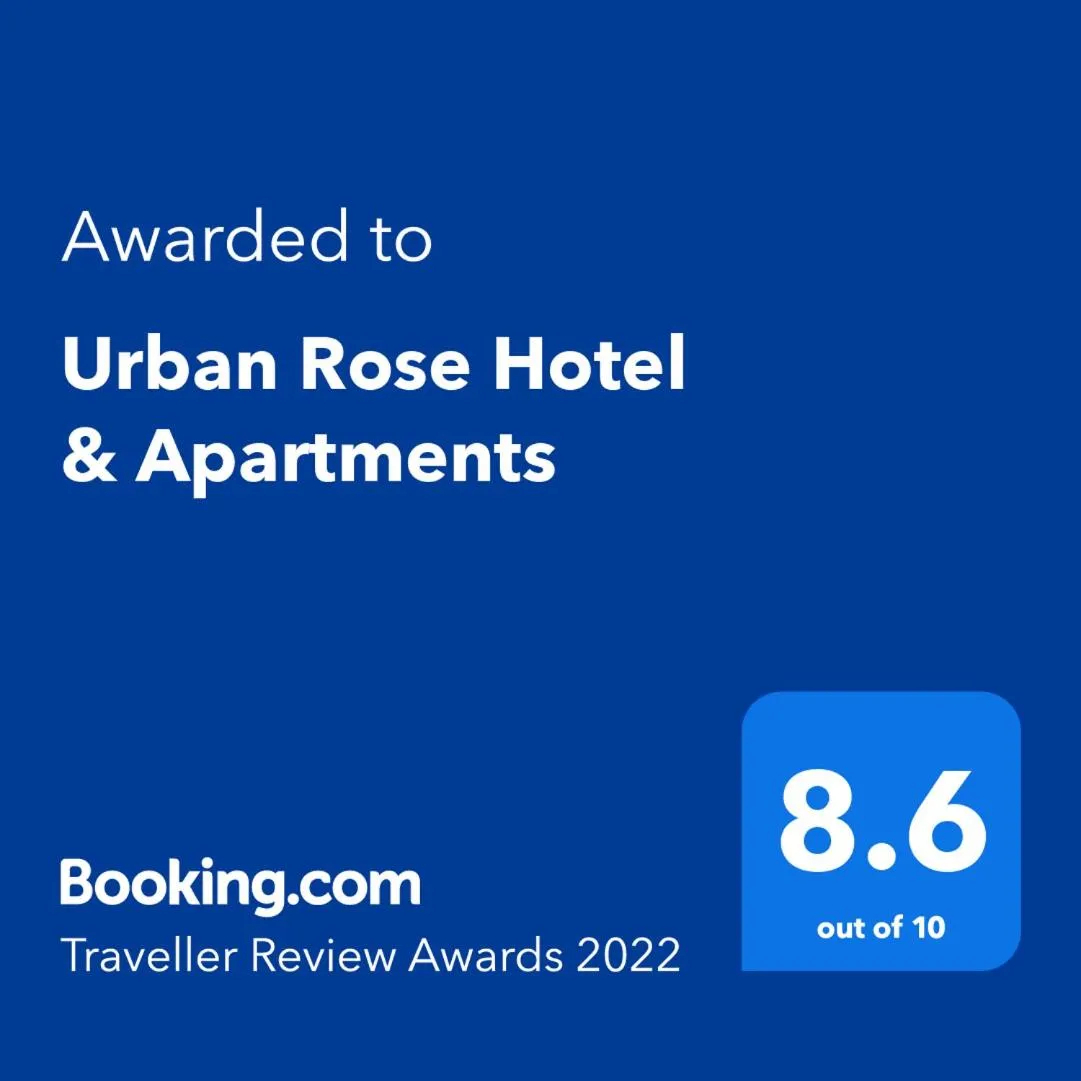 Certificate/Award in Urban Rose Hotel & Apartments