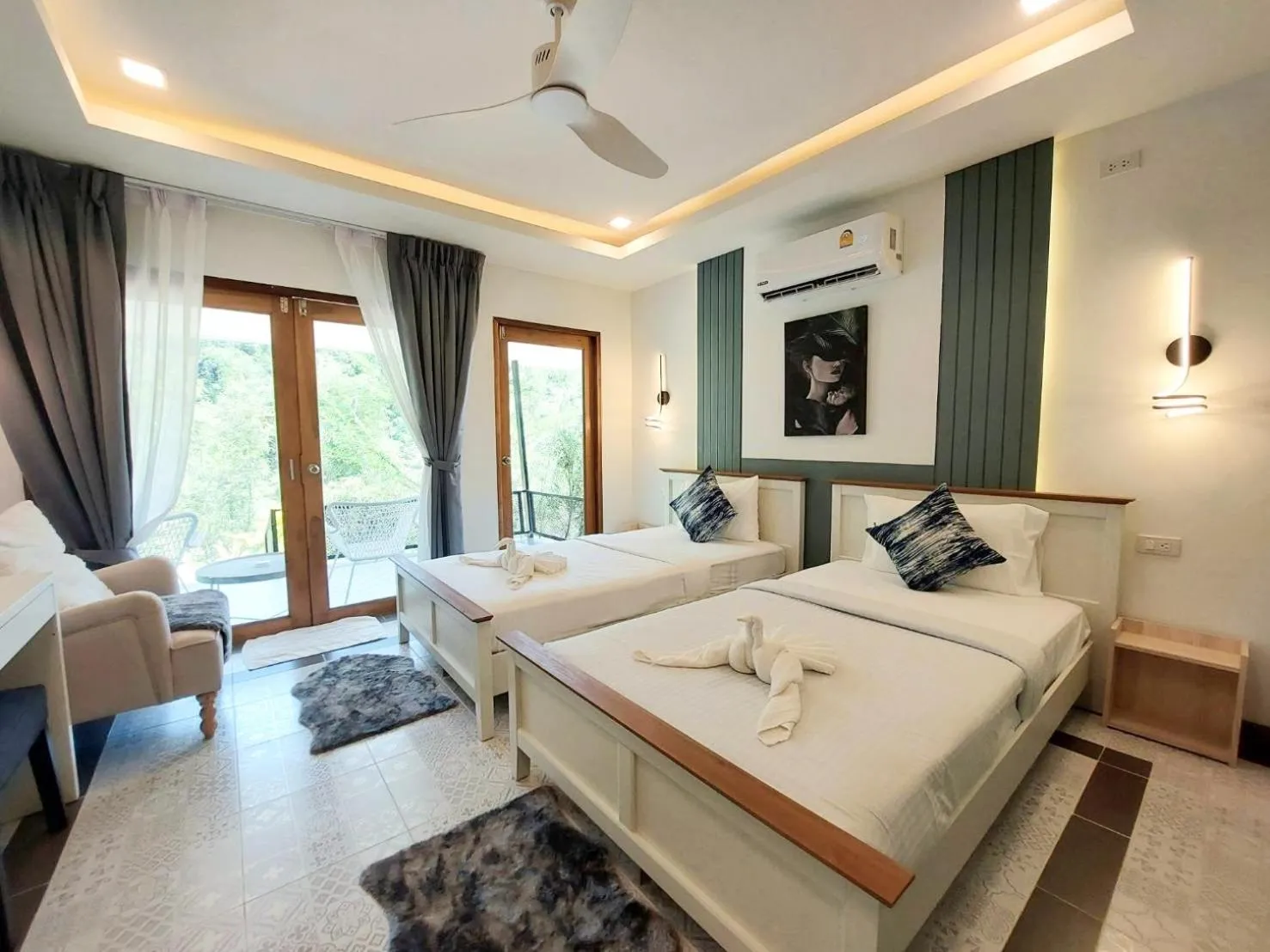 Bed in Magical Mountain View Resort