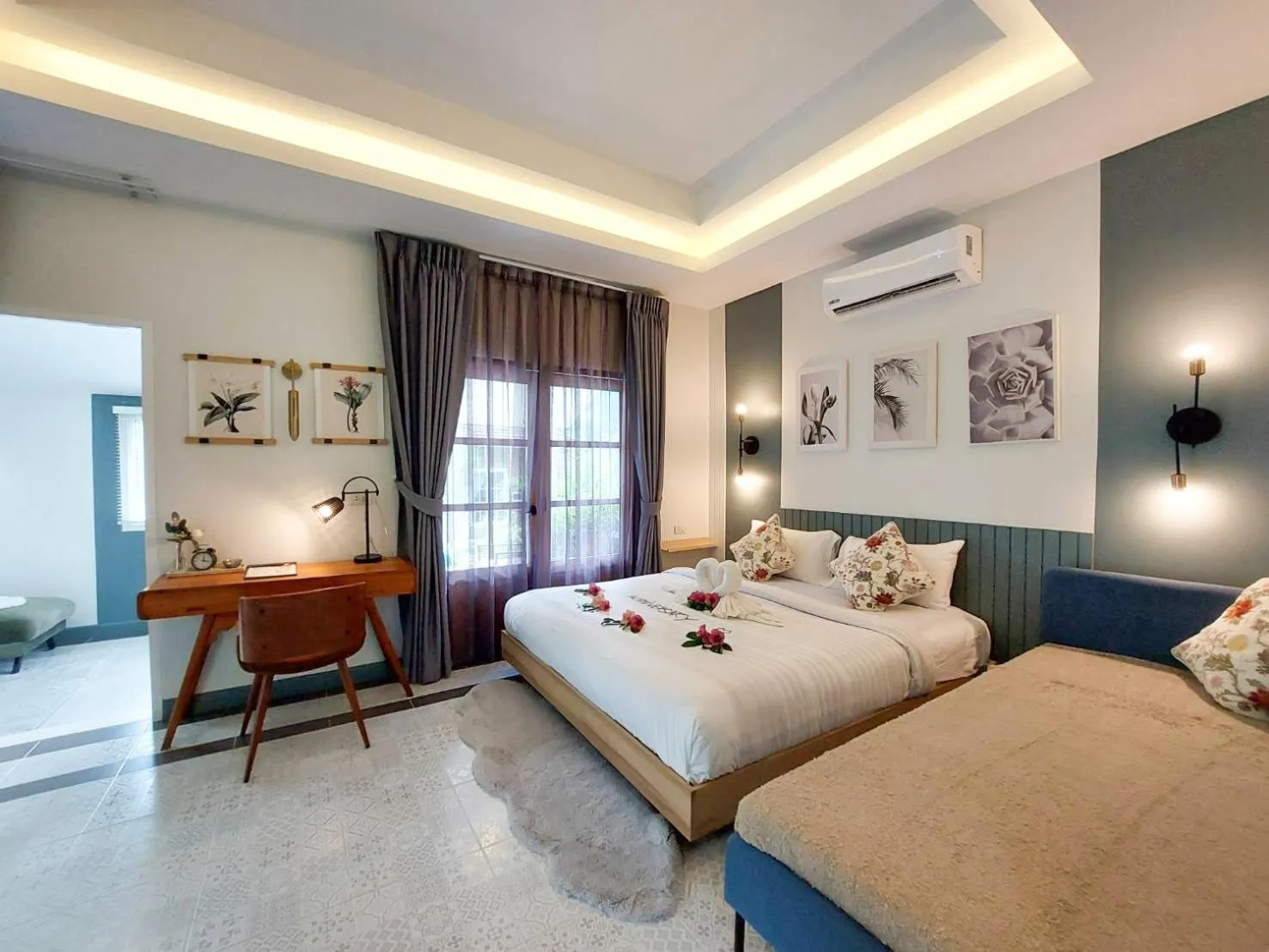 Bed in Magical Mountain View Resort