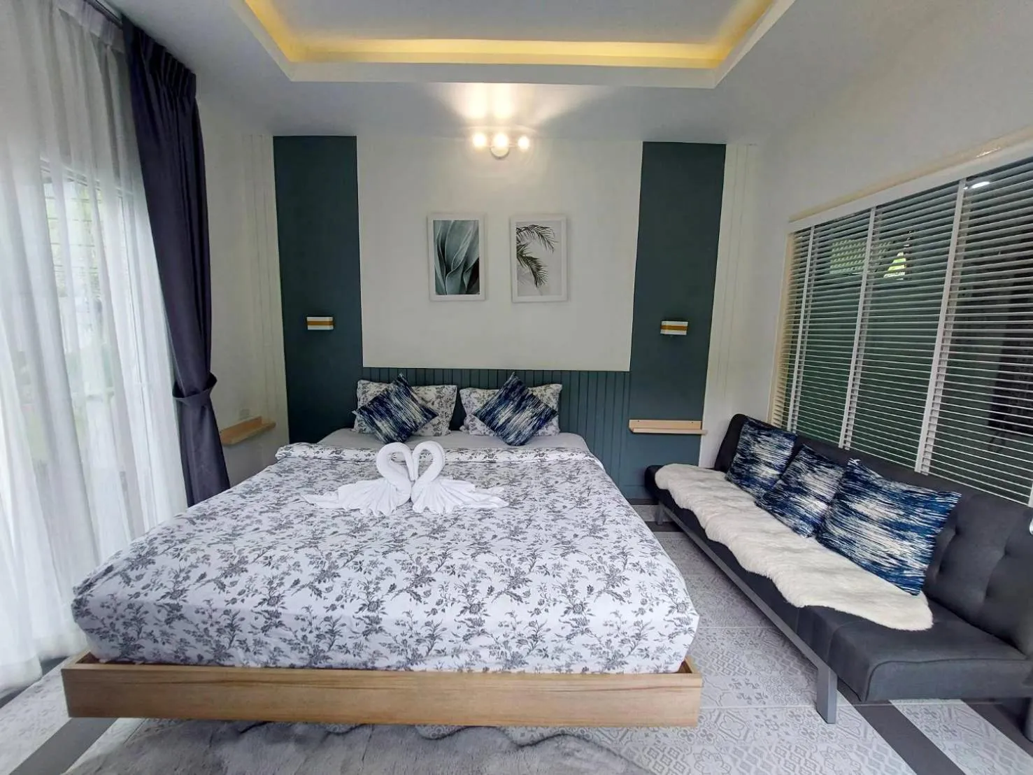 Bed in Magical Mountain View Resort