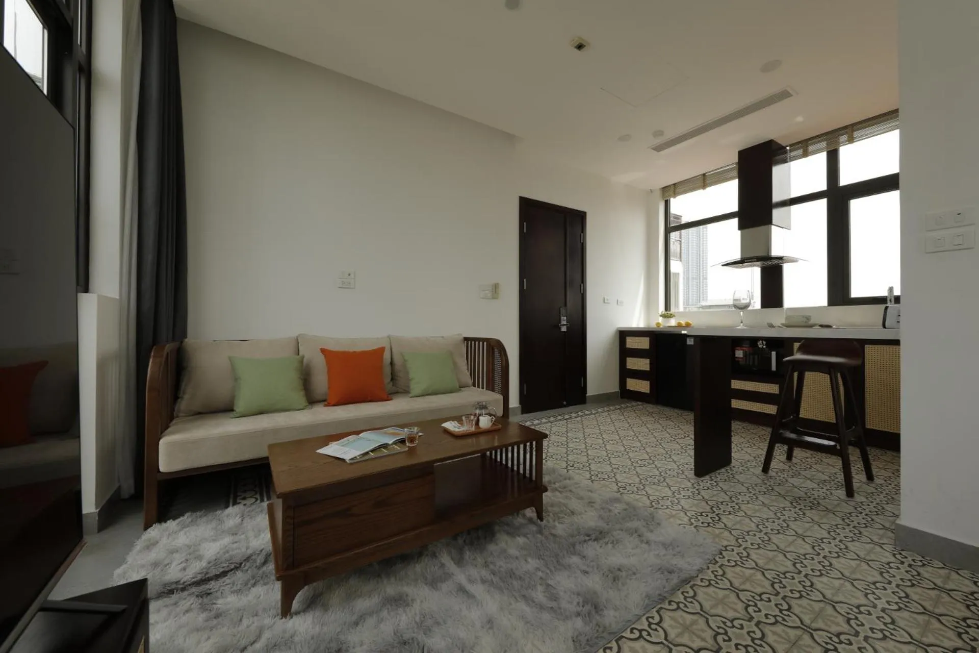 Seating area in Mersey Central Hanoi Apart'Hotel