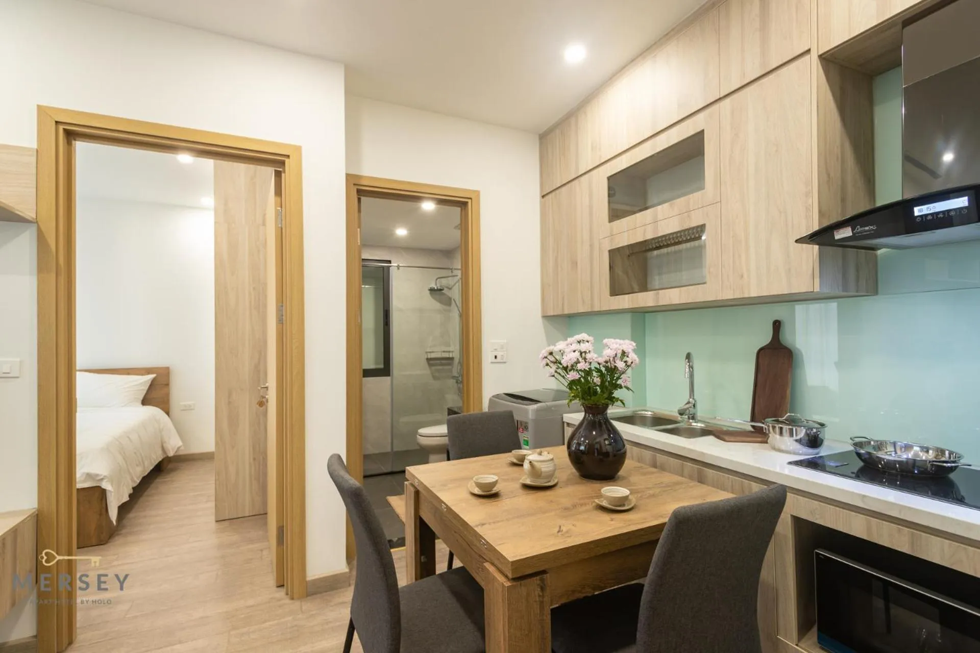 Kitchen or kitchenette in Mersey Central Hanoi Apart'Hotel