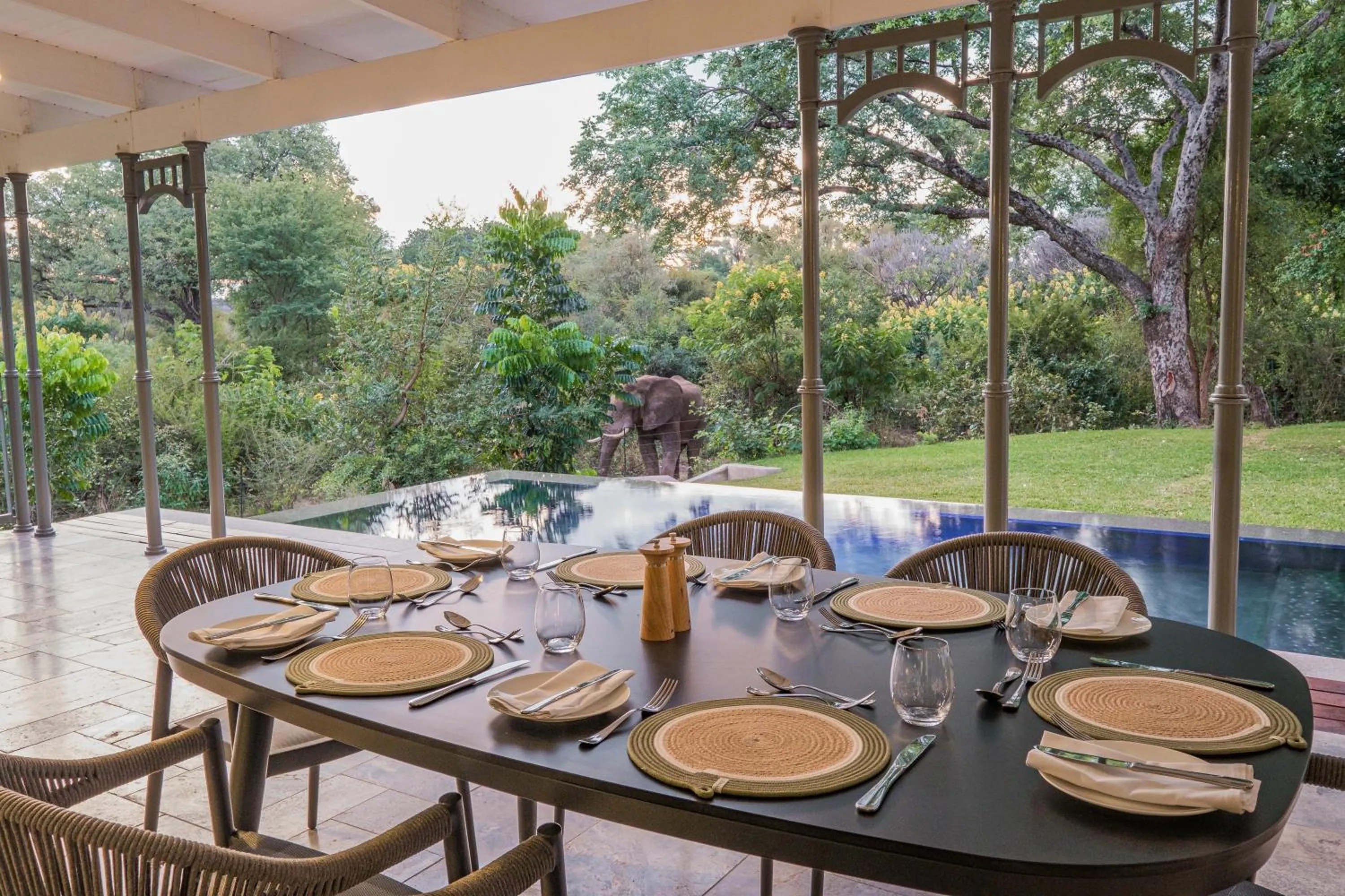 Patio in Palm River Hotel