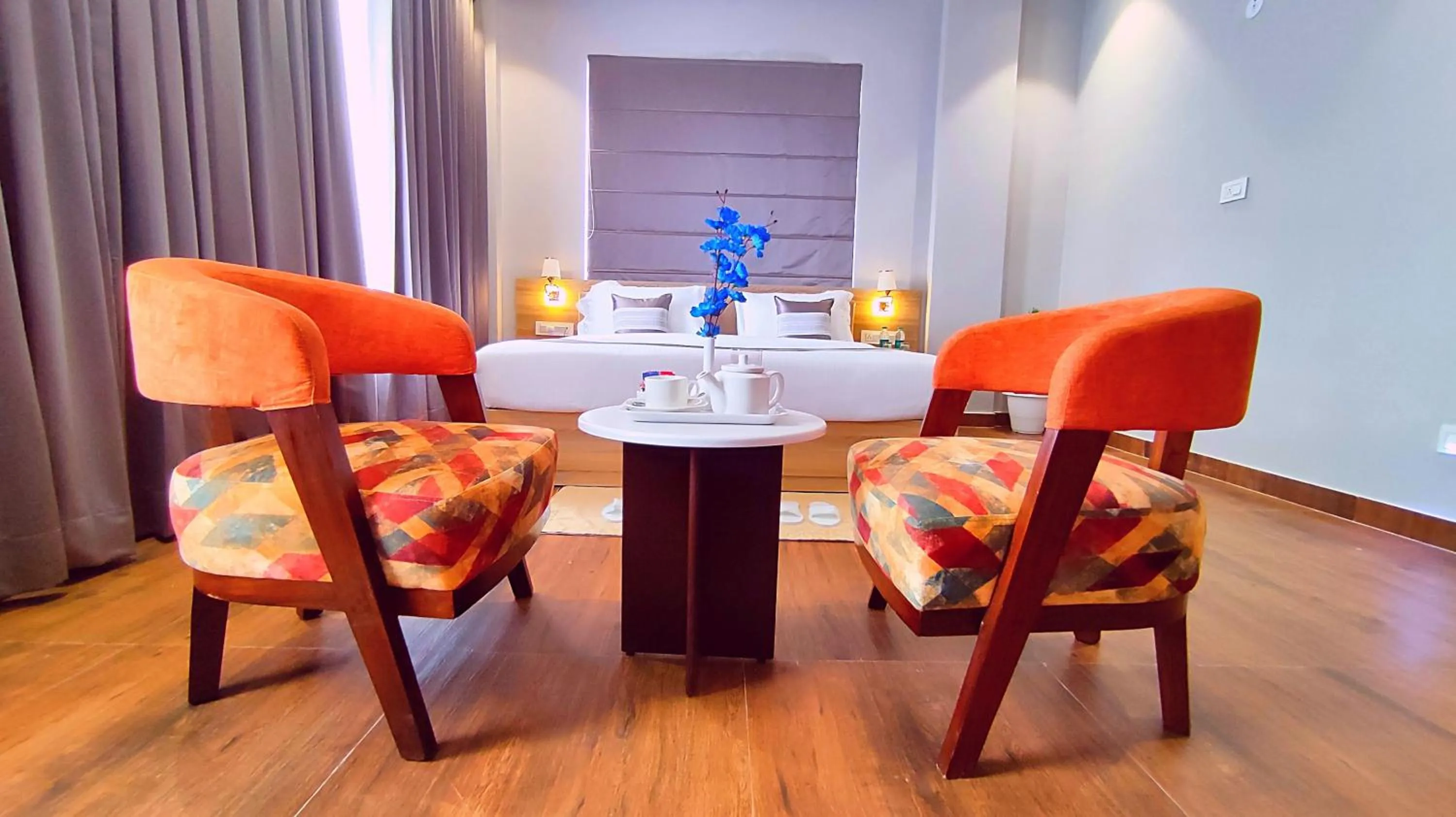 Seating area in ShriGo Hotel Nathdwara