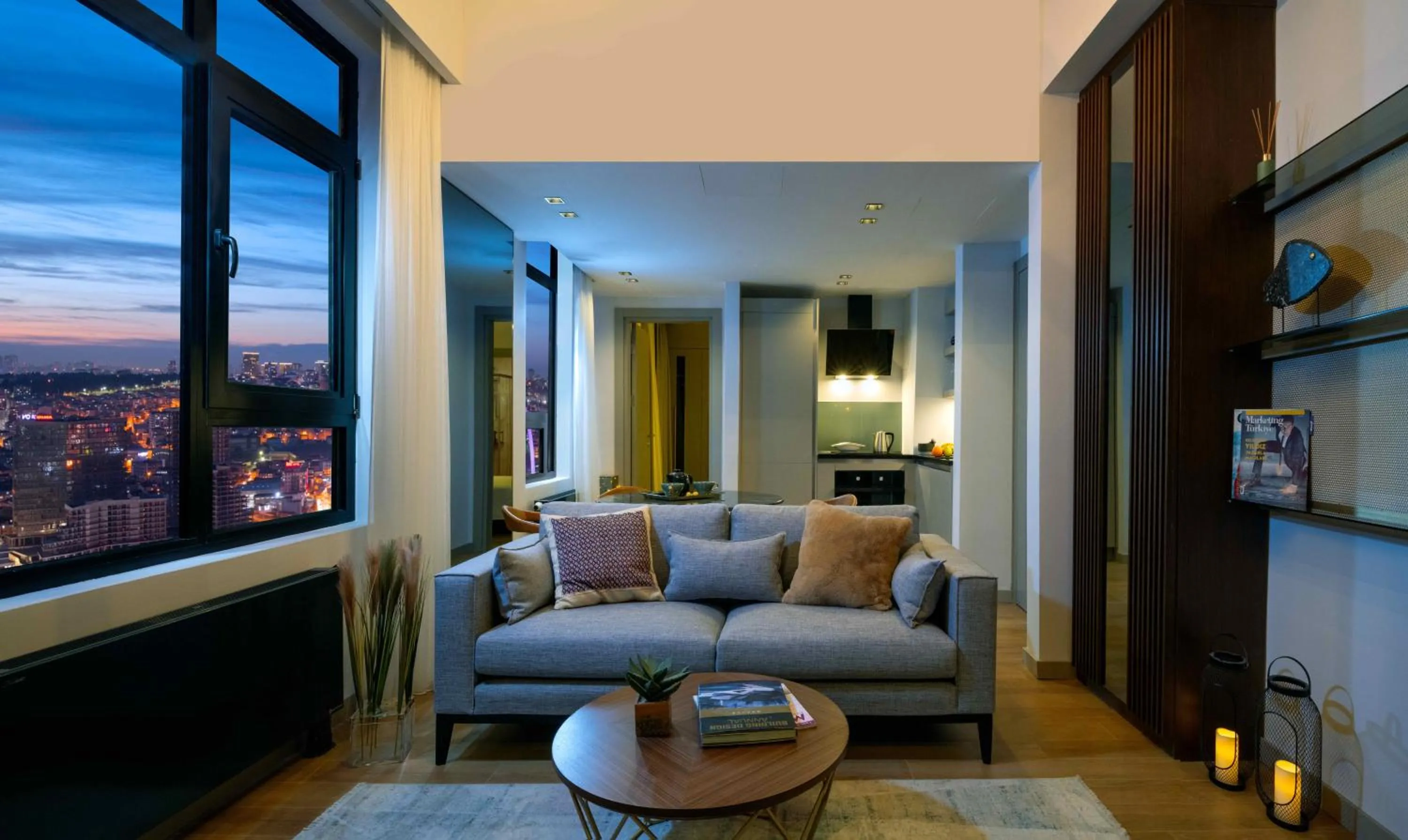 Living room in G Tower Furnished Apartment Rentals