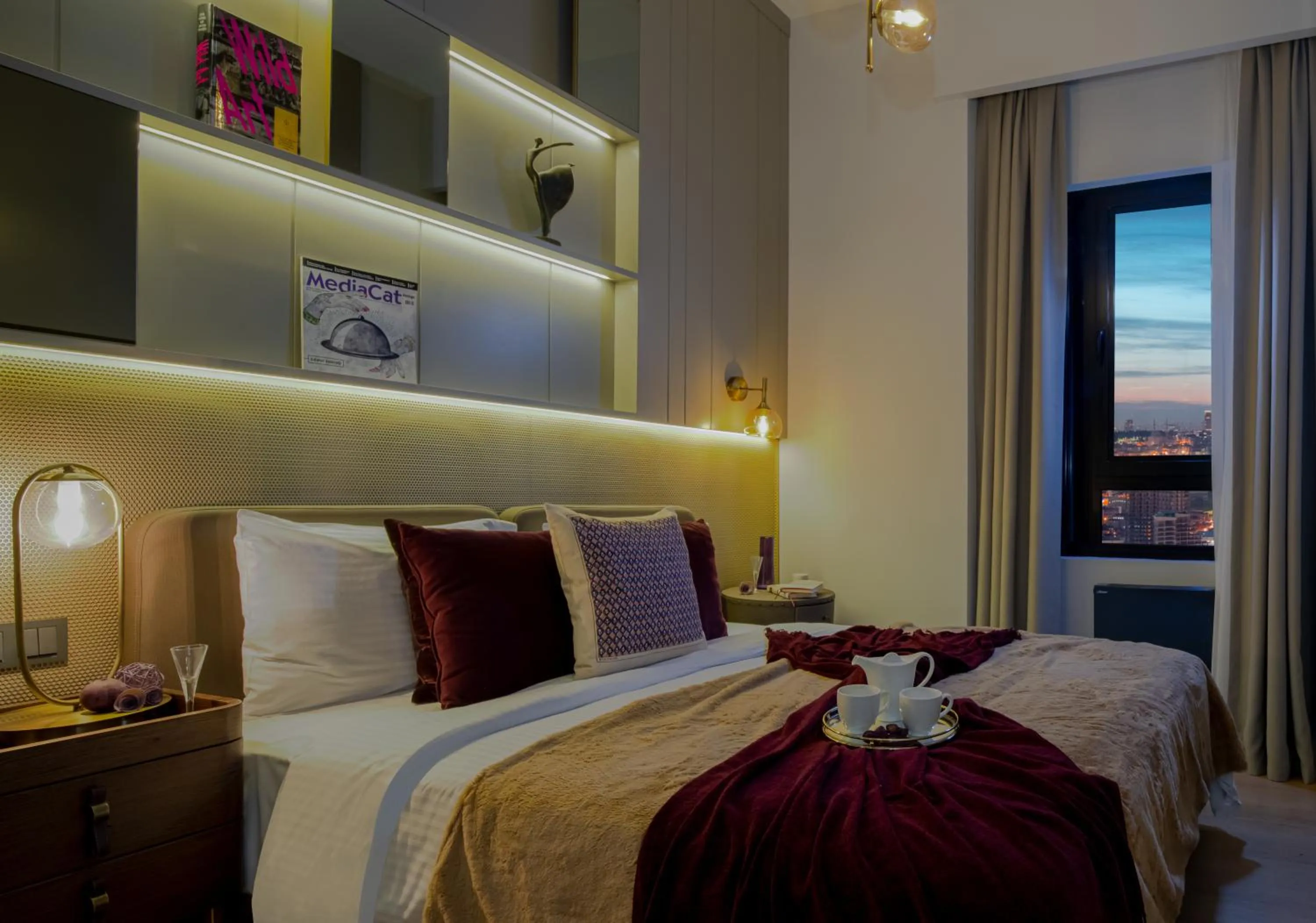 Bedroom, Bed in G Tower Furnished Apartment Rentals