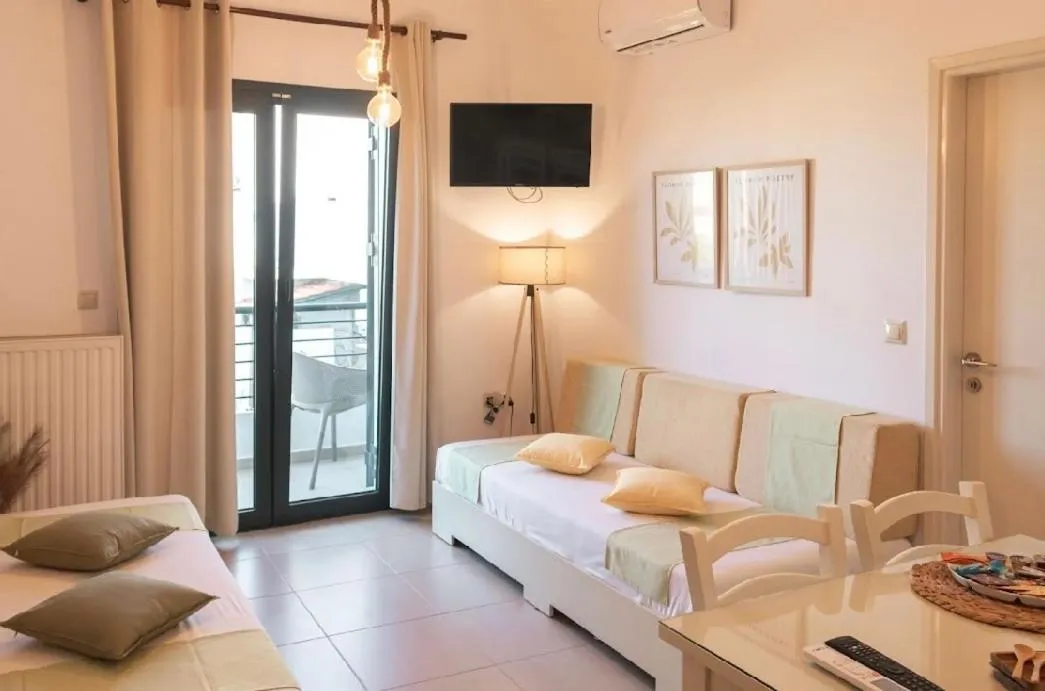 Bed in Myrthe Apartments