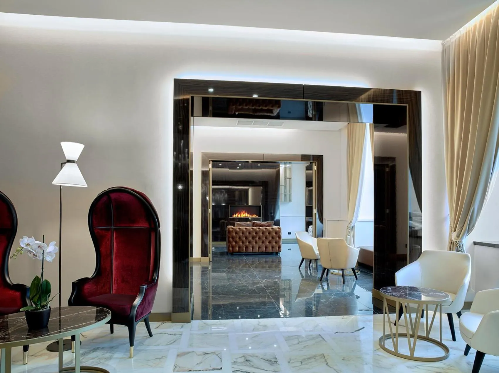 Lobby or reception in Hotel Niccolo' V - Terme dei Papi