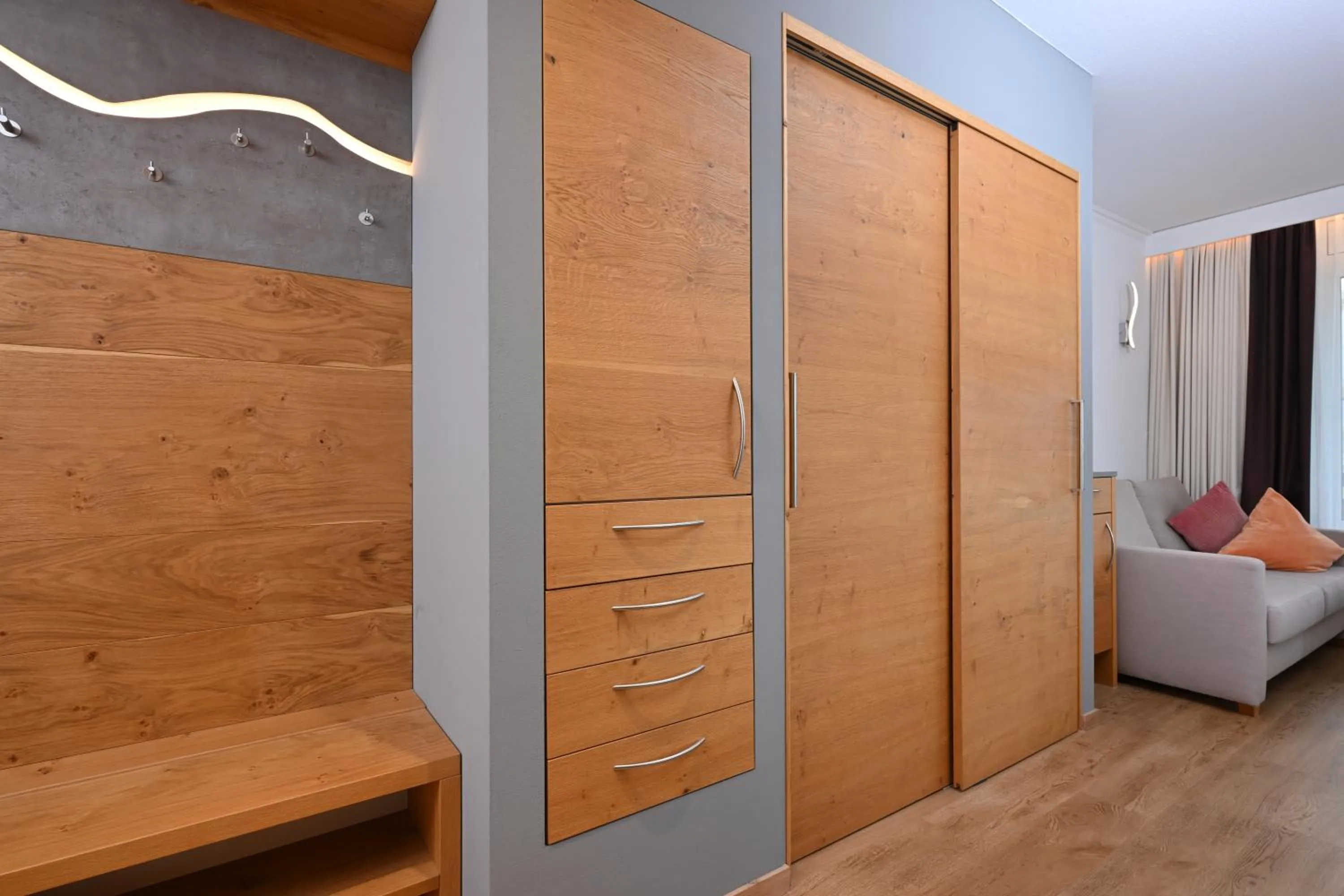 wardrobe, Bed in Alpenhof Oberstdorf Hotel & SPA, Signature Collection by BW