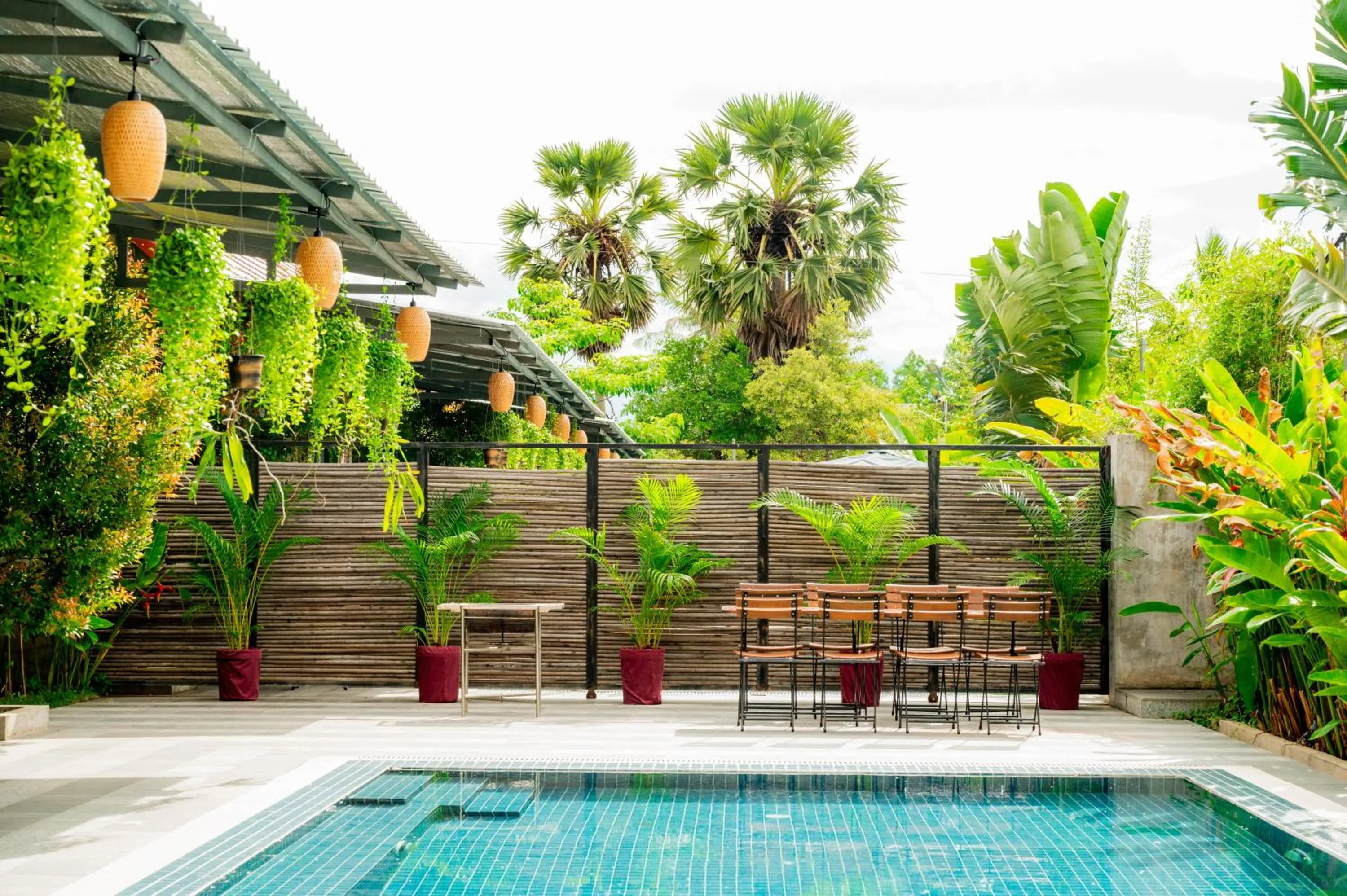 Garden view in Kampot Sweet Boutique