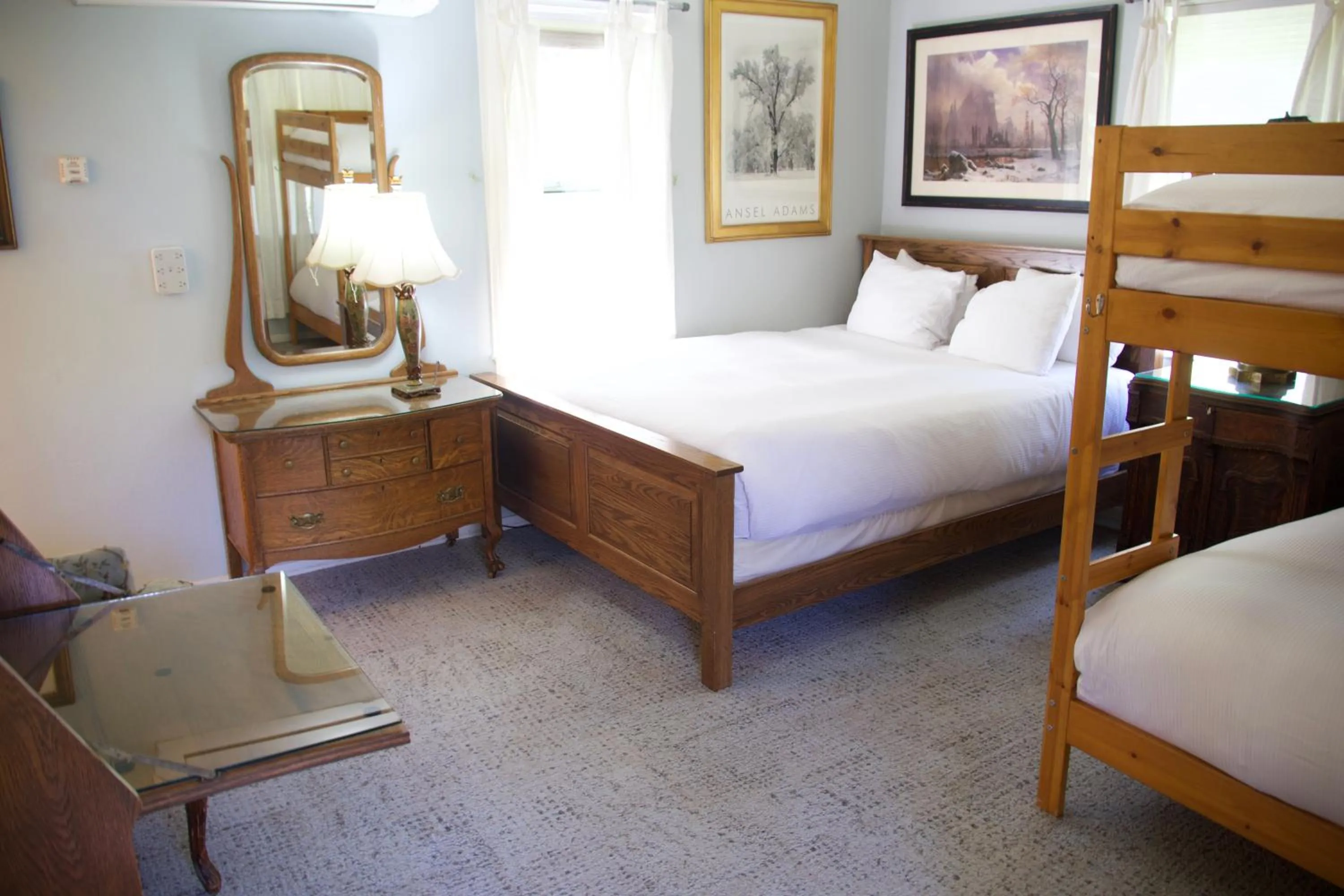 Bed in Yosemite Bug Rustic Mountain Resort