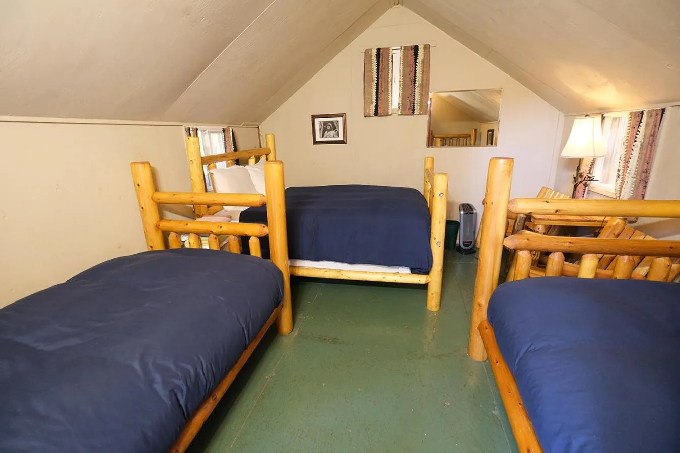 Bed in Yosemite Bug Rustic Mountain Resort