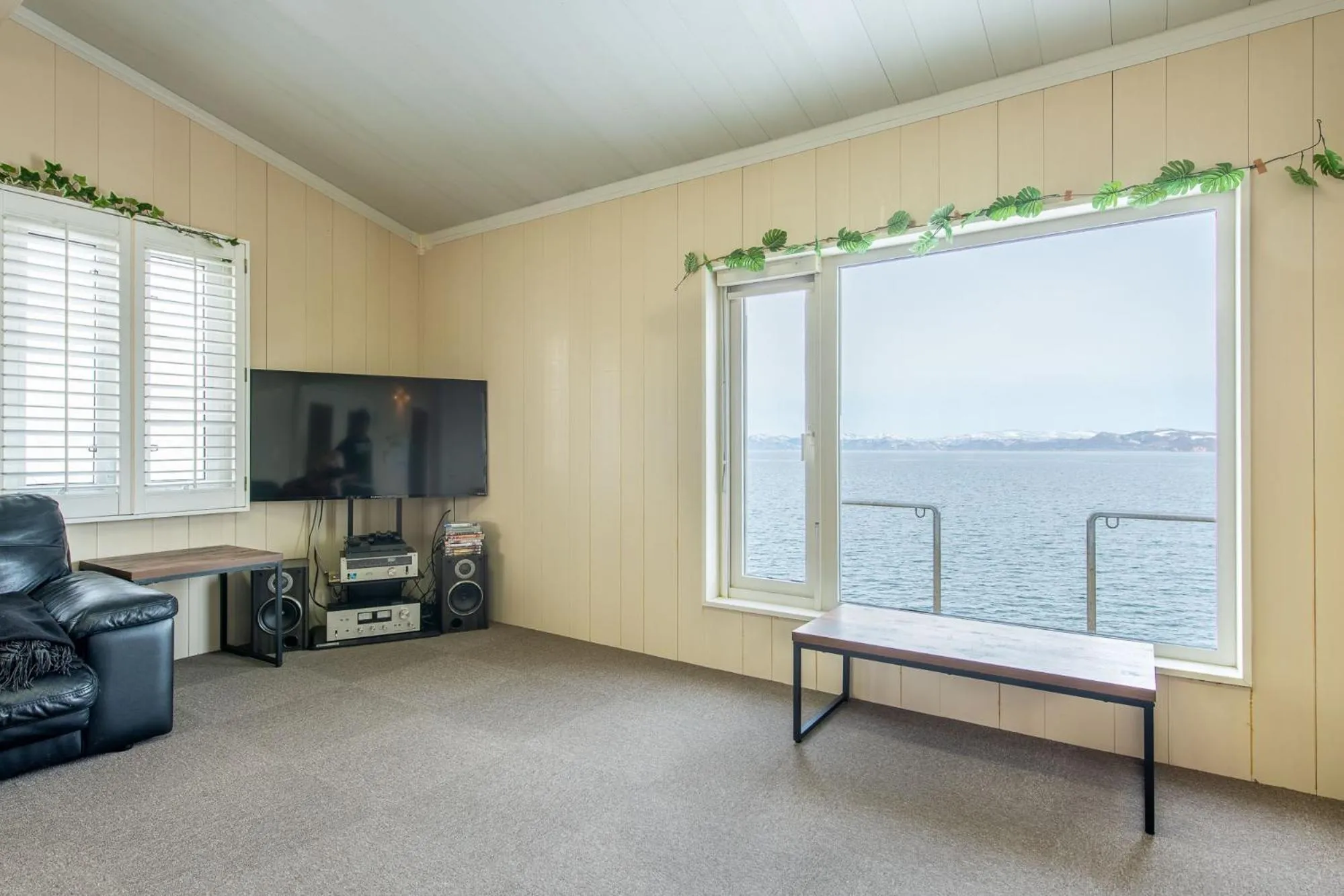 Living room in Sea Side House Toya