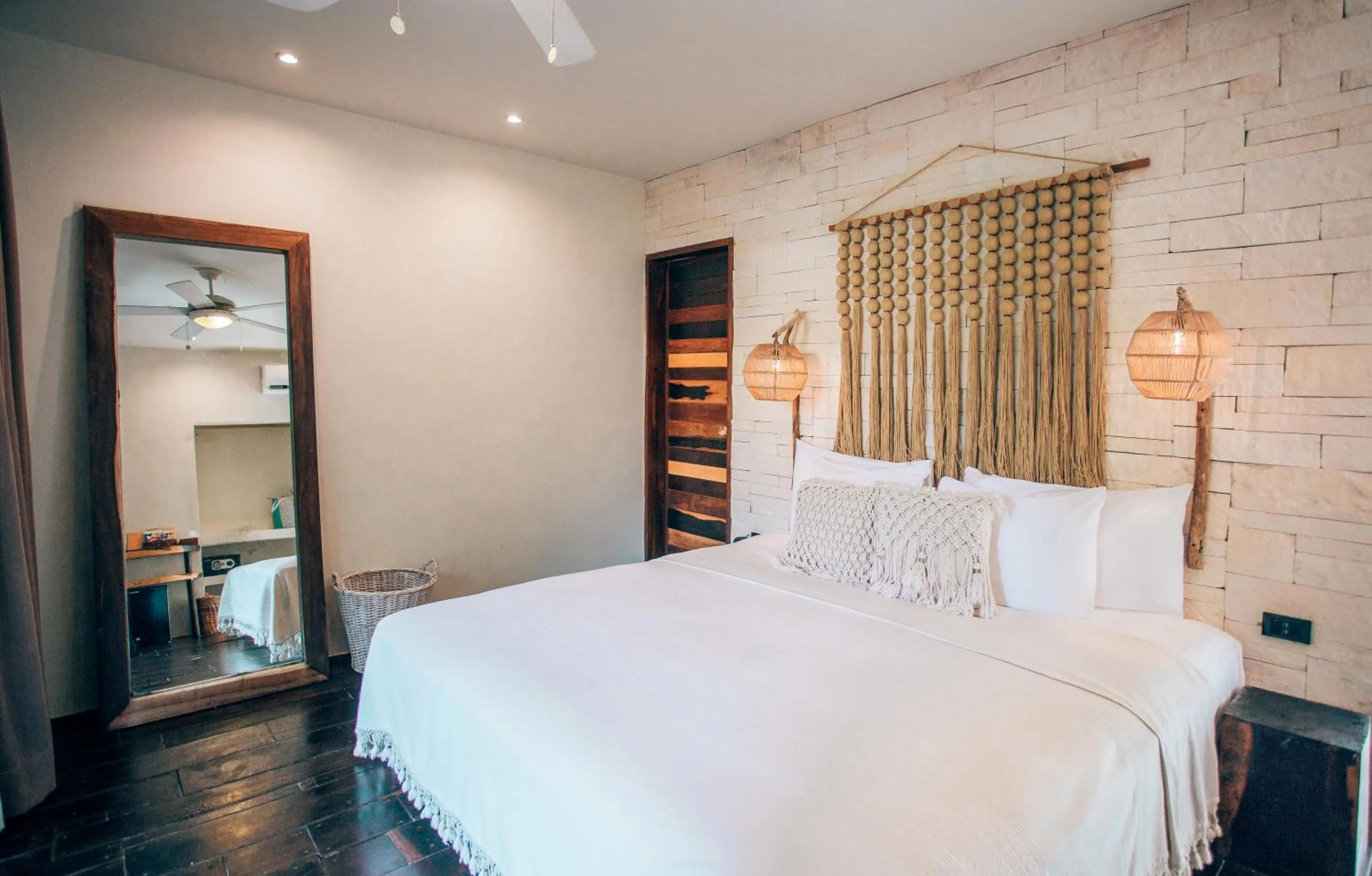 Bed in Orchid House Tulum Beach