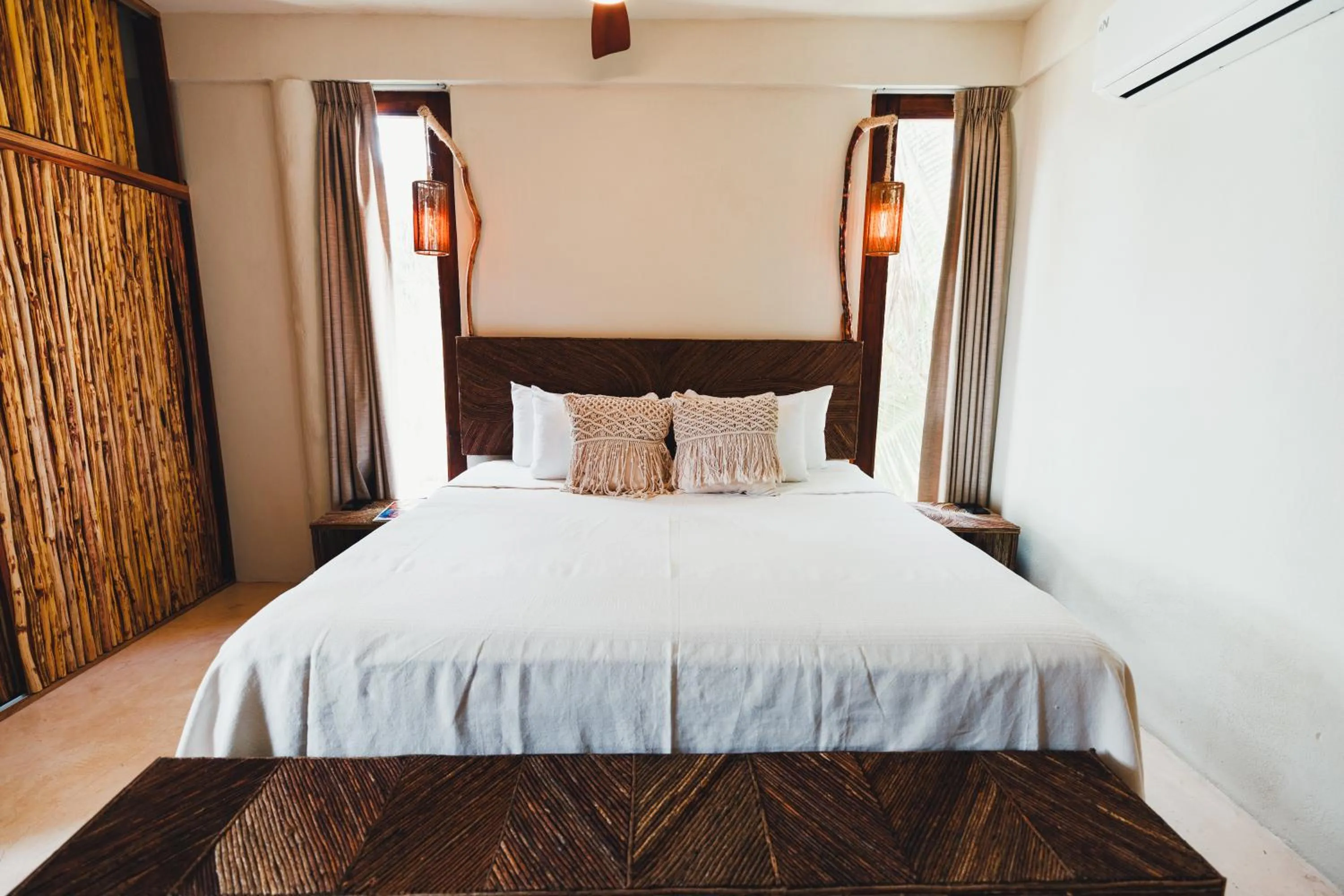 Bed in Orchid House Tulum Beach