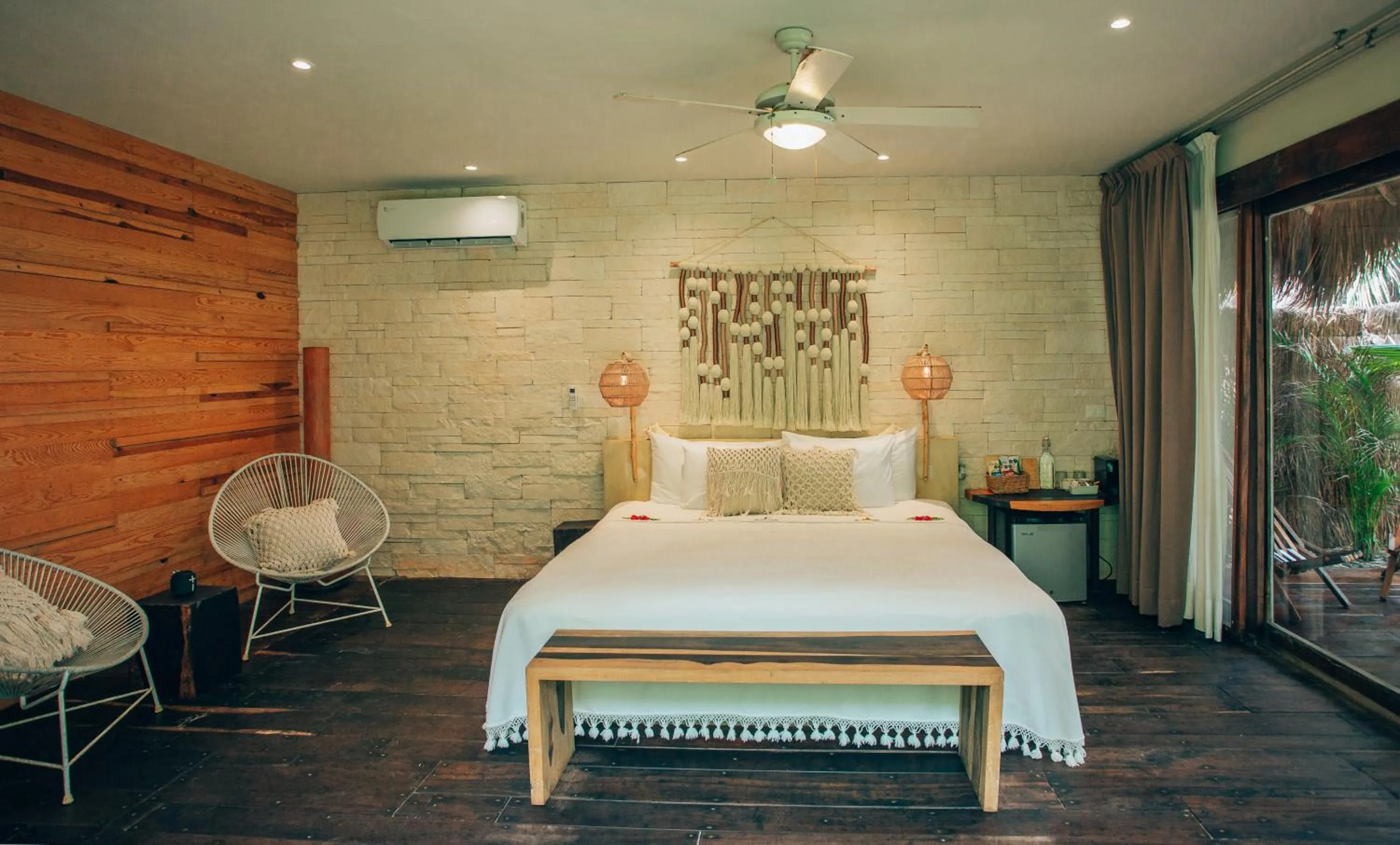 Bed in Orchid House Tulum Beach