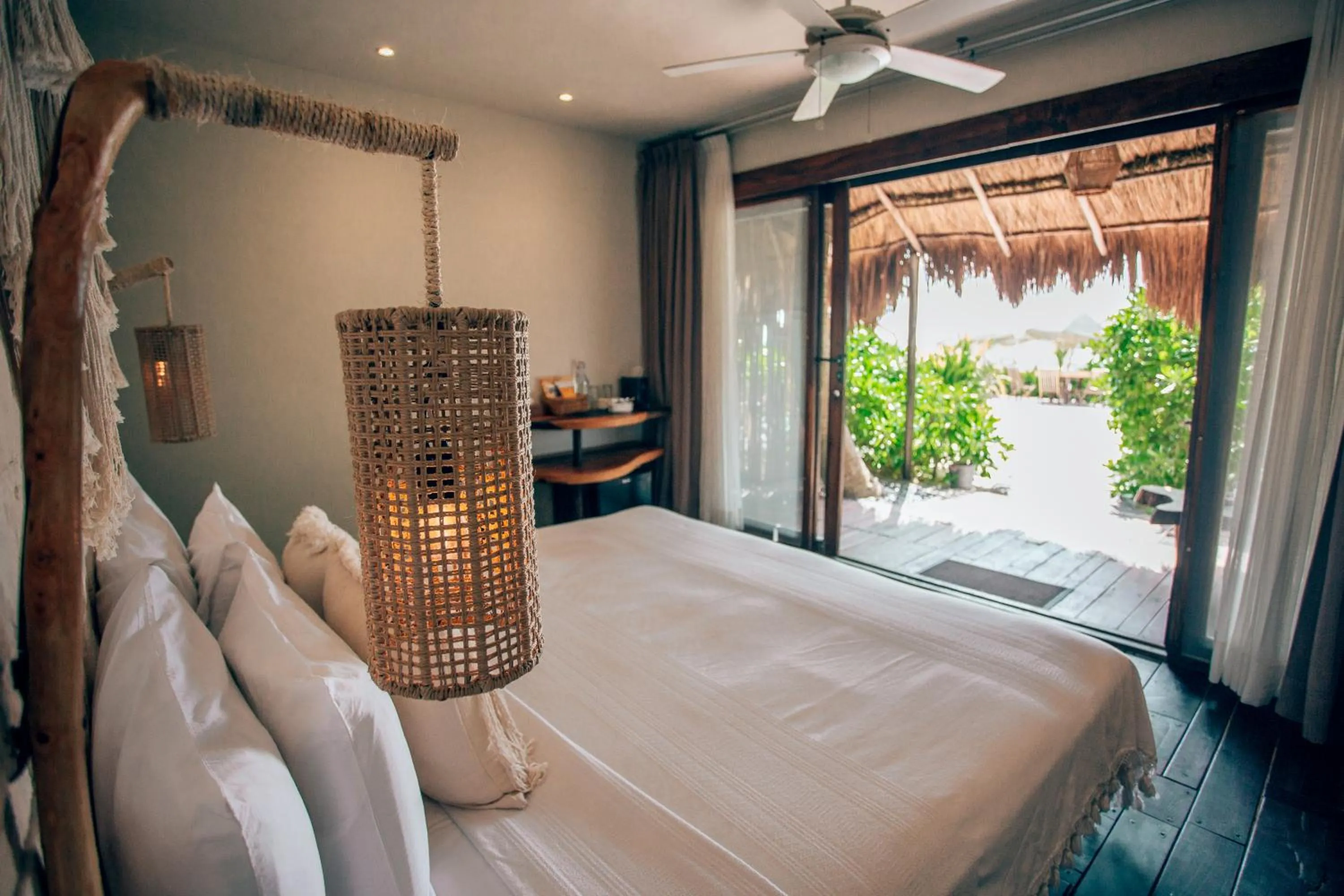 Bed in Orchid House Tulum Beach