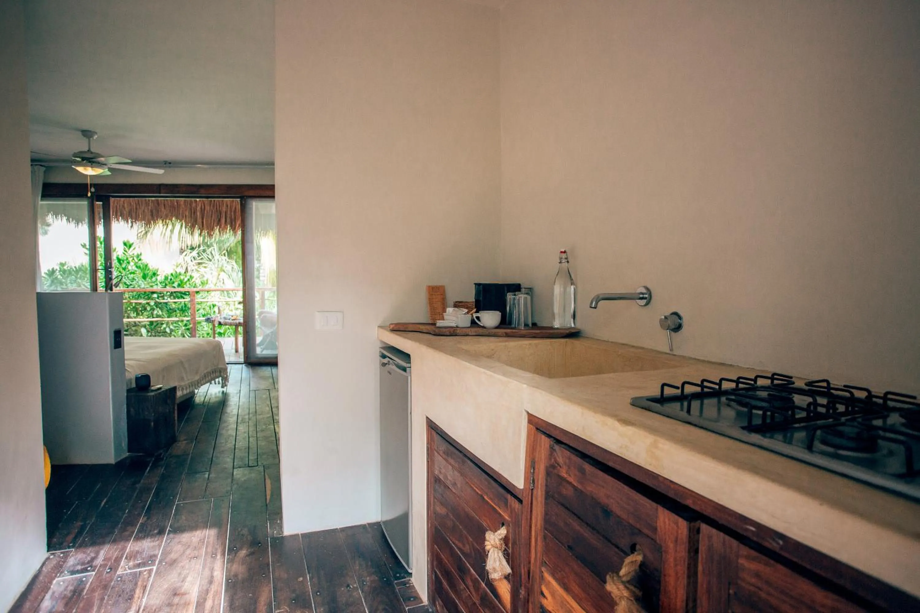 kitchen in Orchid House Tulum Beach