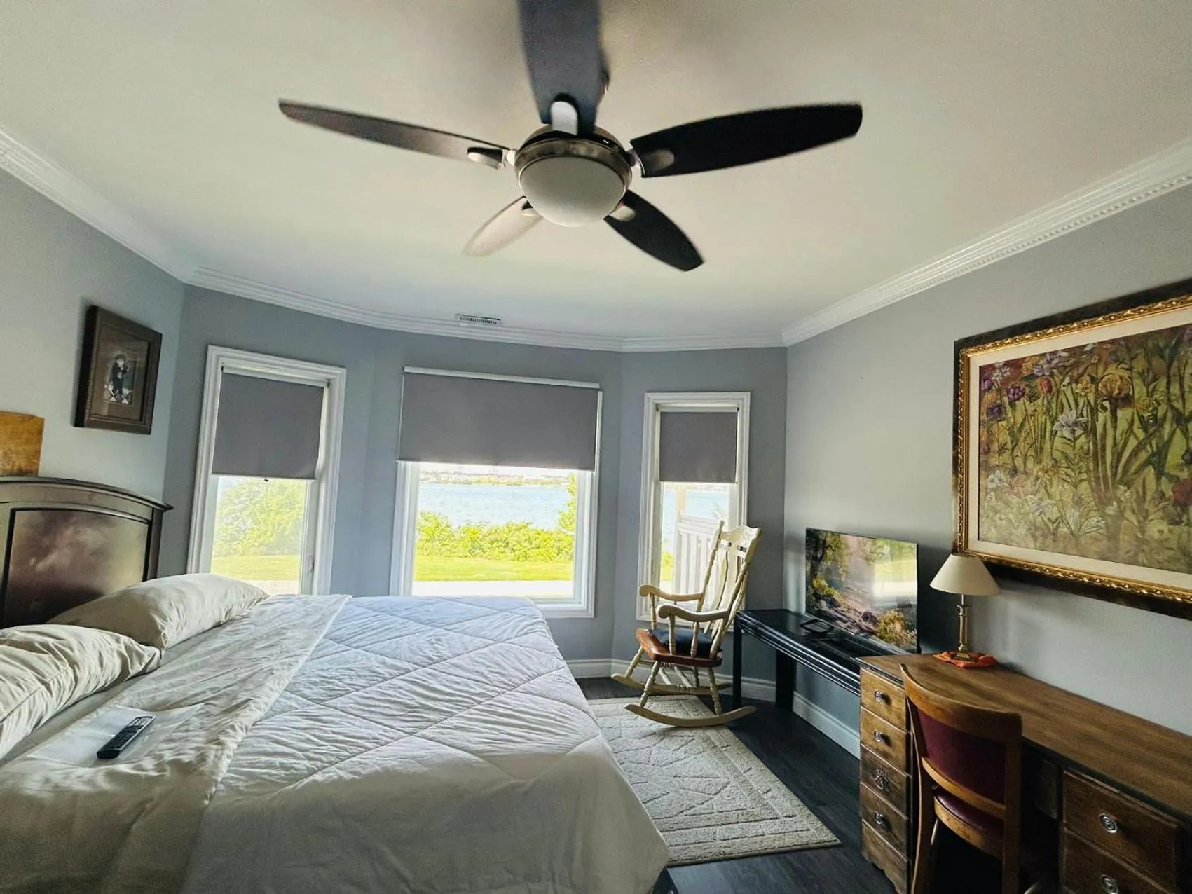 Bedroom, Bed in Waterfront Home Windsor ,On, Ca