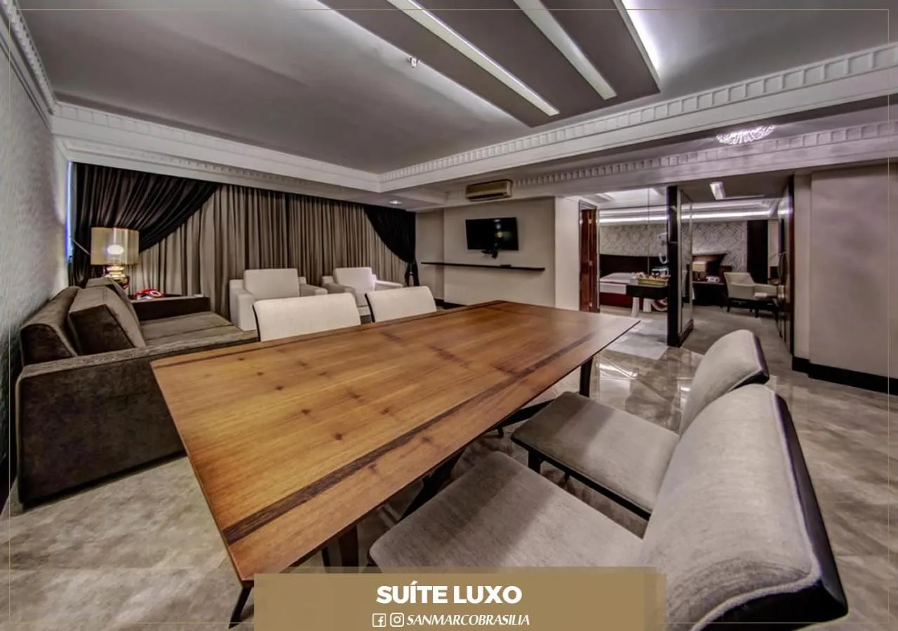 Communal lounge/ TV room in San Marco Hotel Brasília