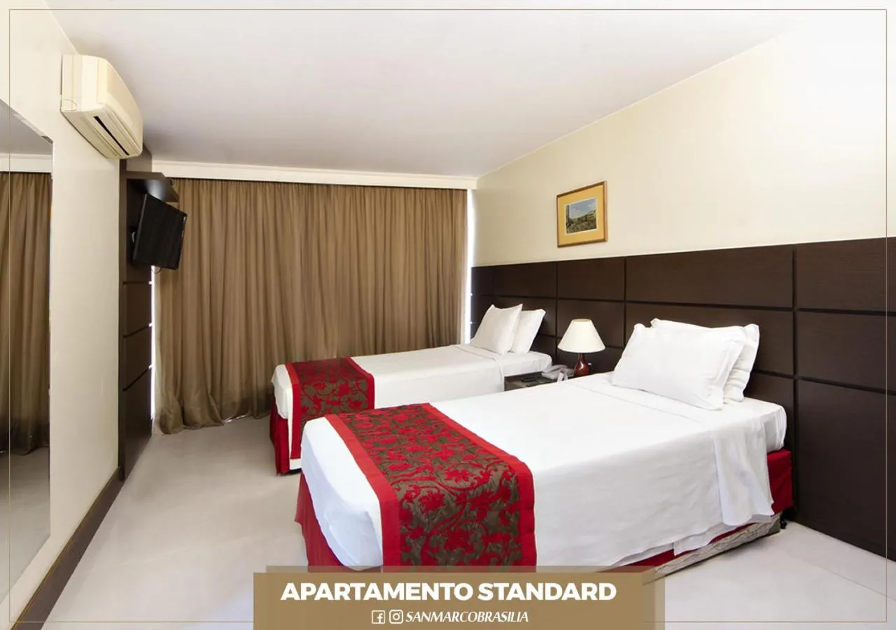 Bed in San Marco Hotel Brasília