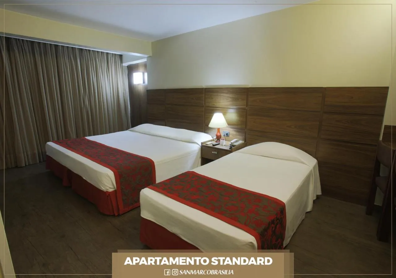 Bed in San Marco Hotel Brasília