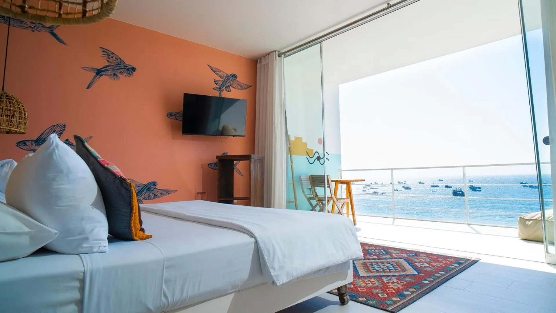 Sea view, Bed in qema Mancora
