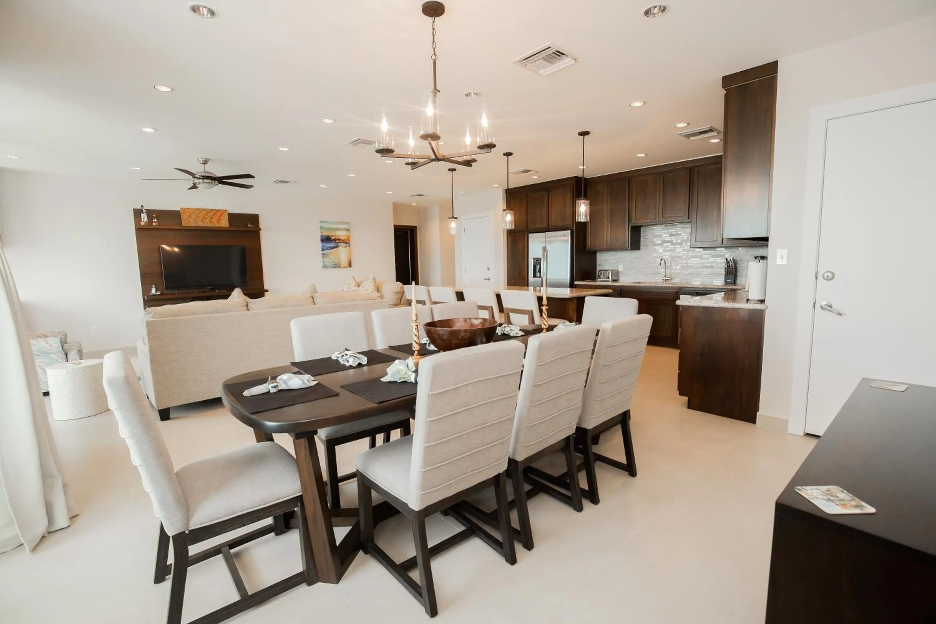 Dining area in Sunset Caribe Belize