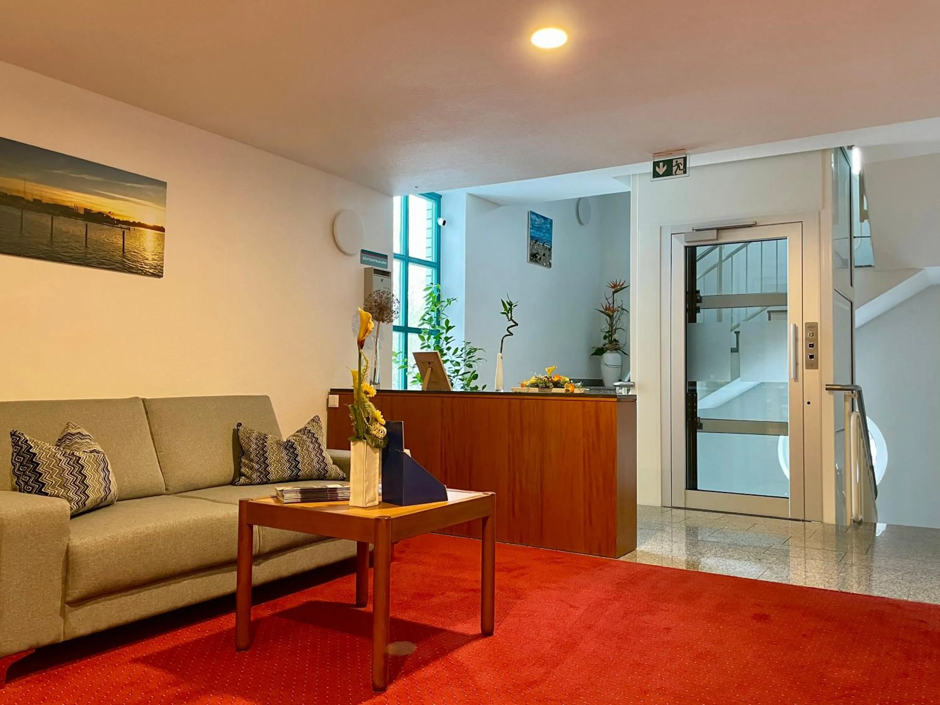 Lobby or reception in gut-Hotel Pommernhotel Barth