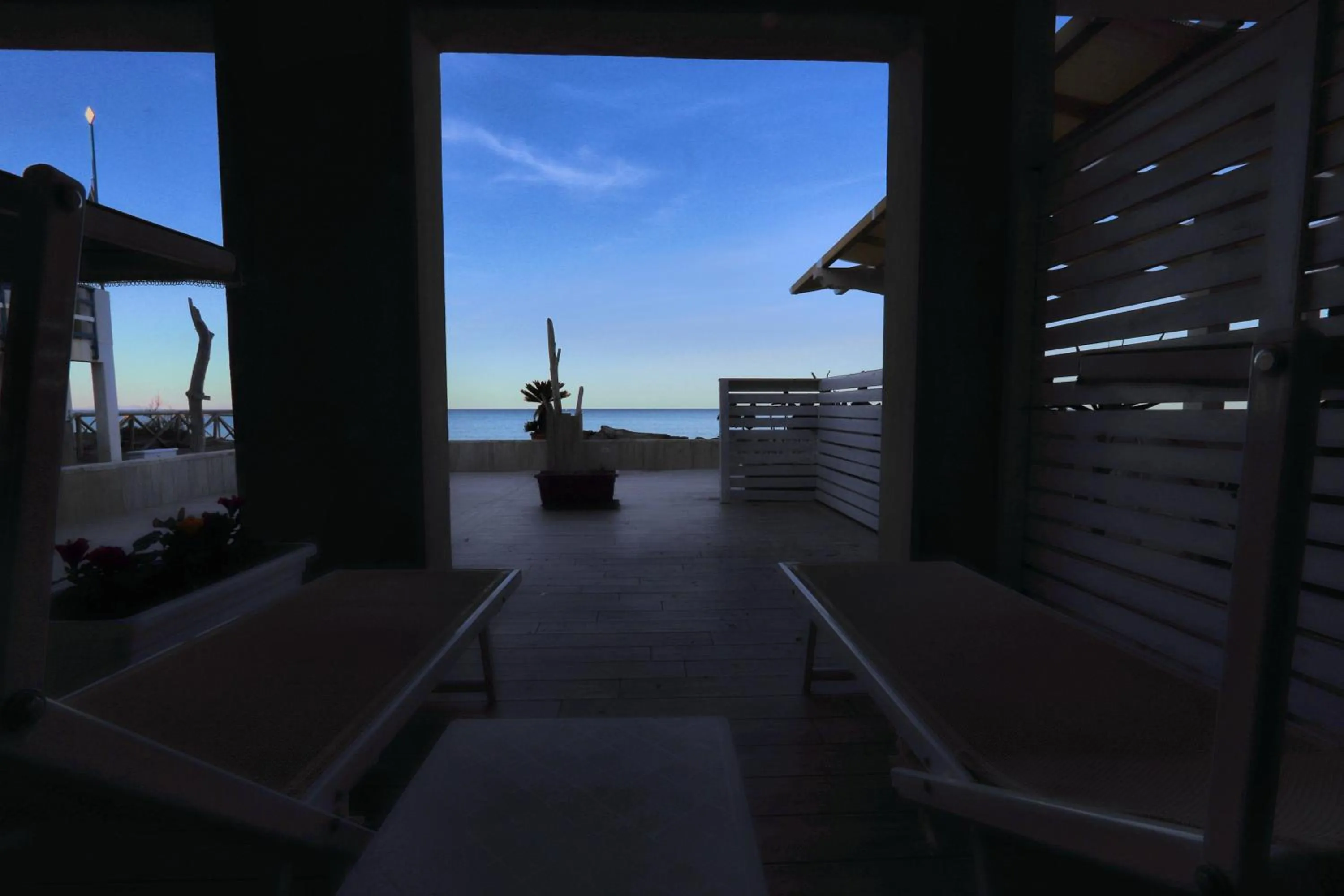 Patio in Hotel Cecina Beach