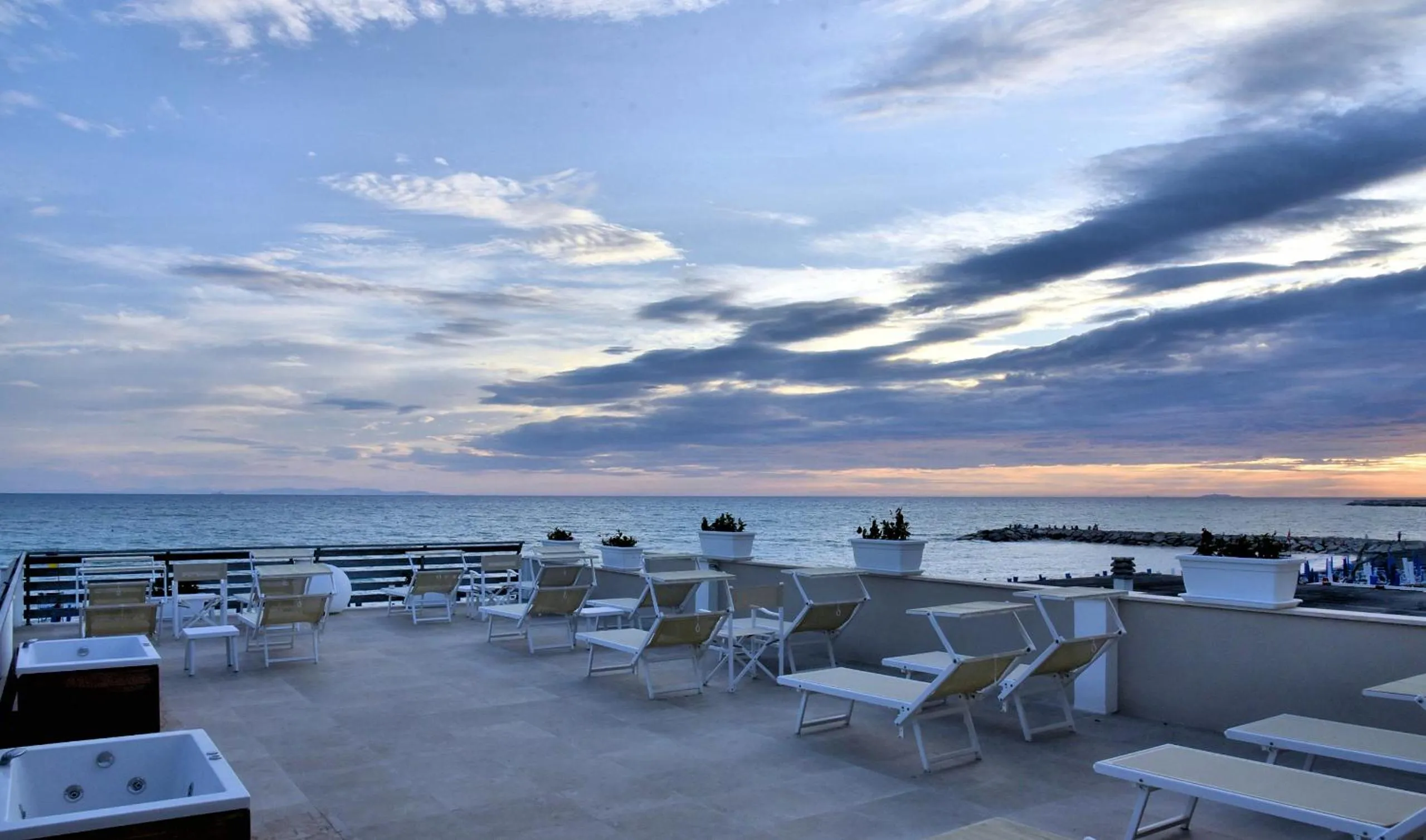 Balcony/Terrace in Hotel Cecina Beach