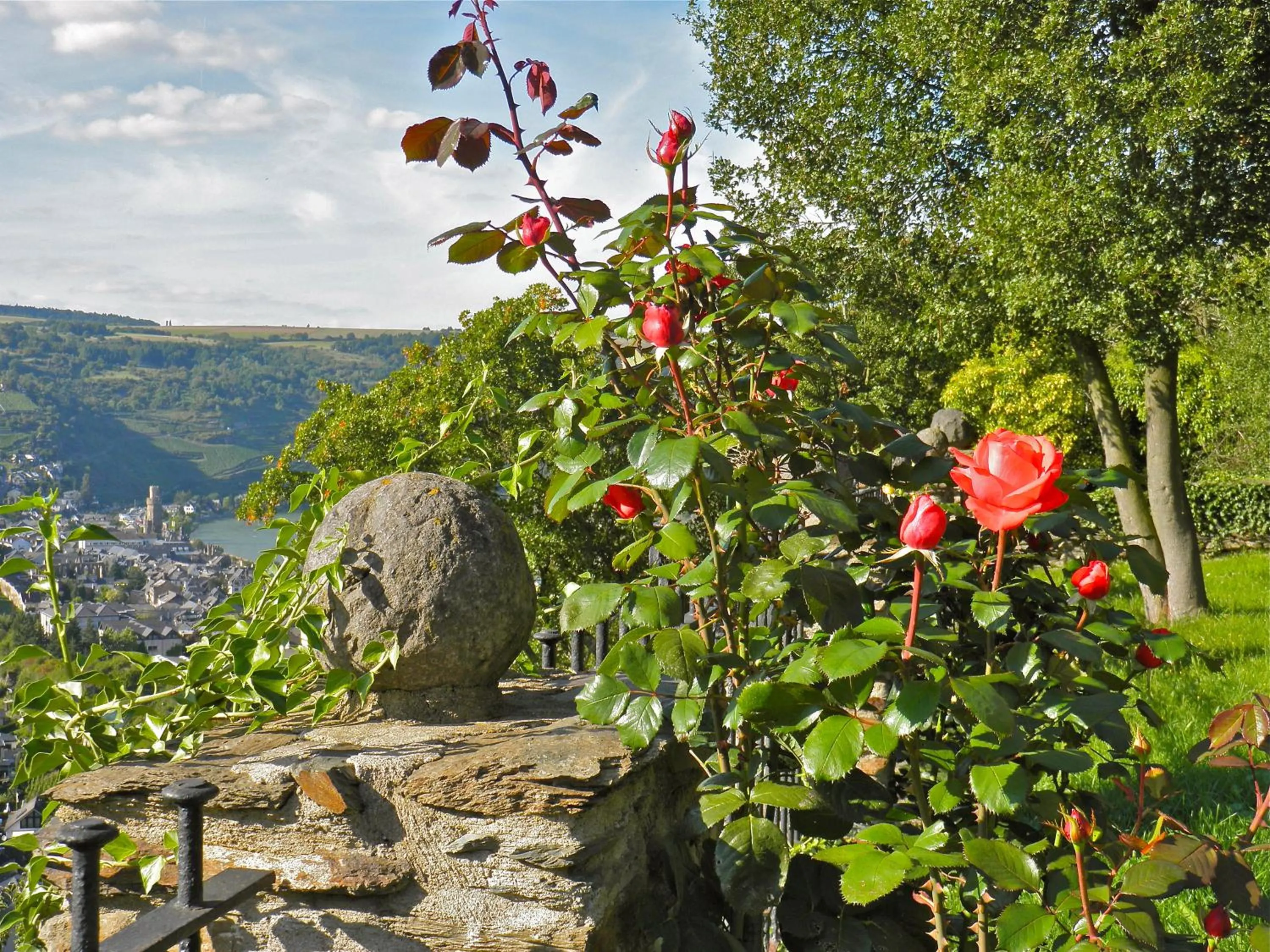 Garden in Burghotel auf Schönburg