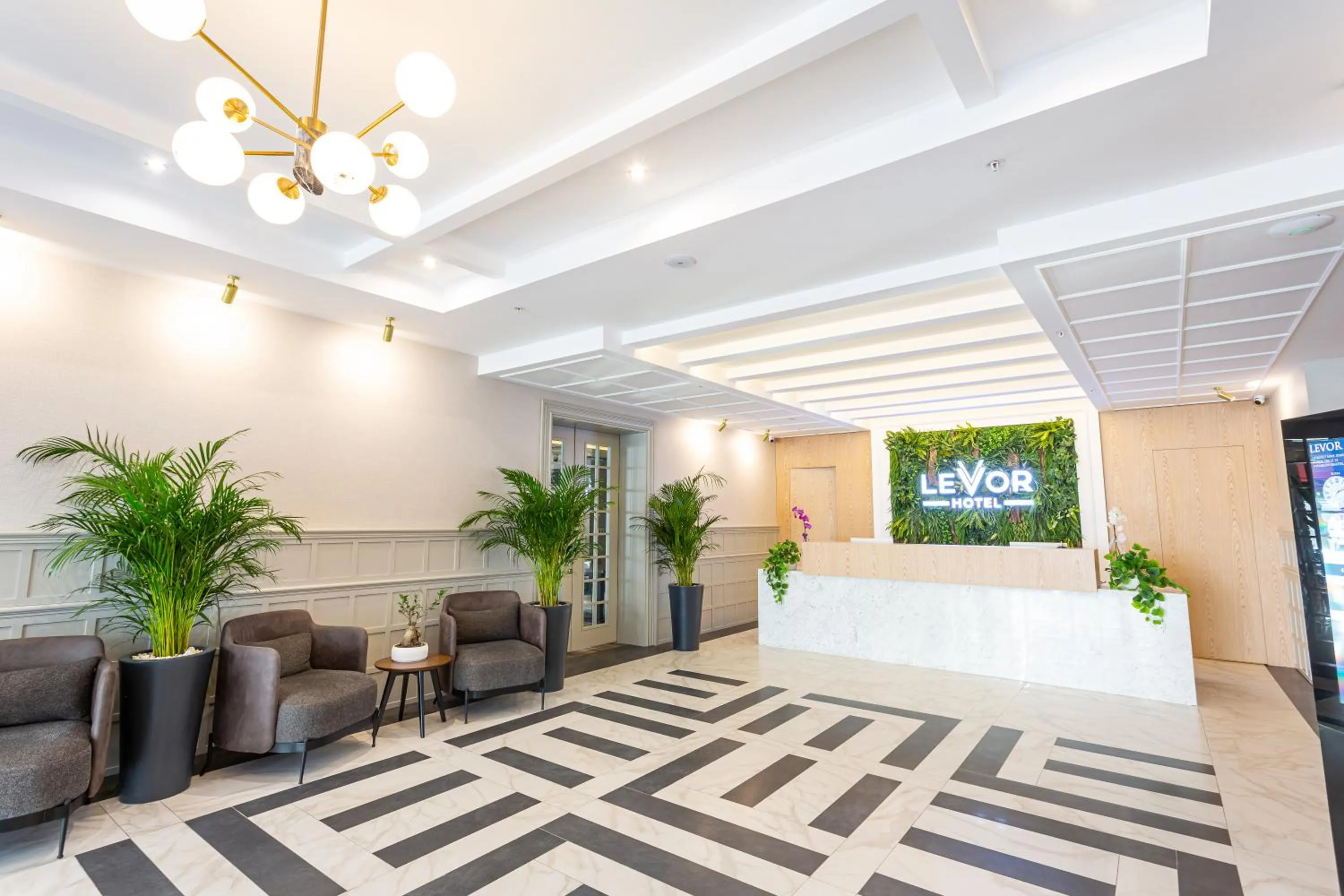 Lobby or reception, Bed in Levor Hotel