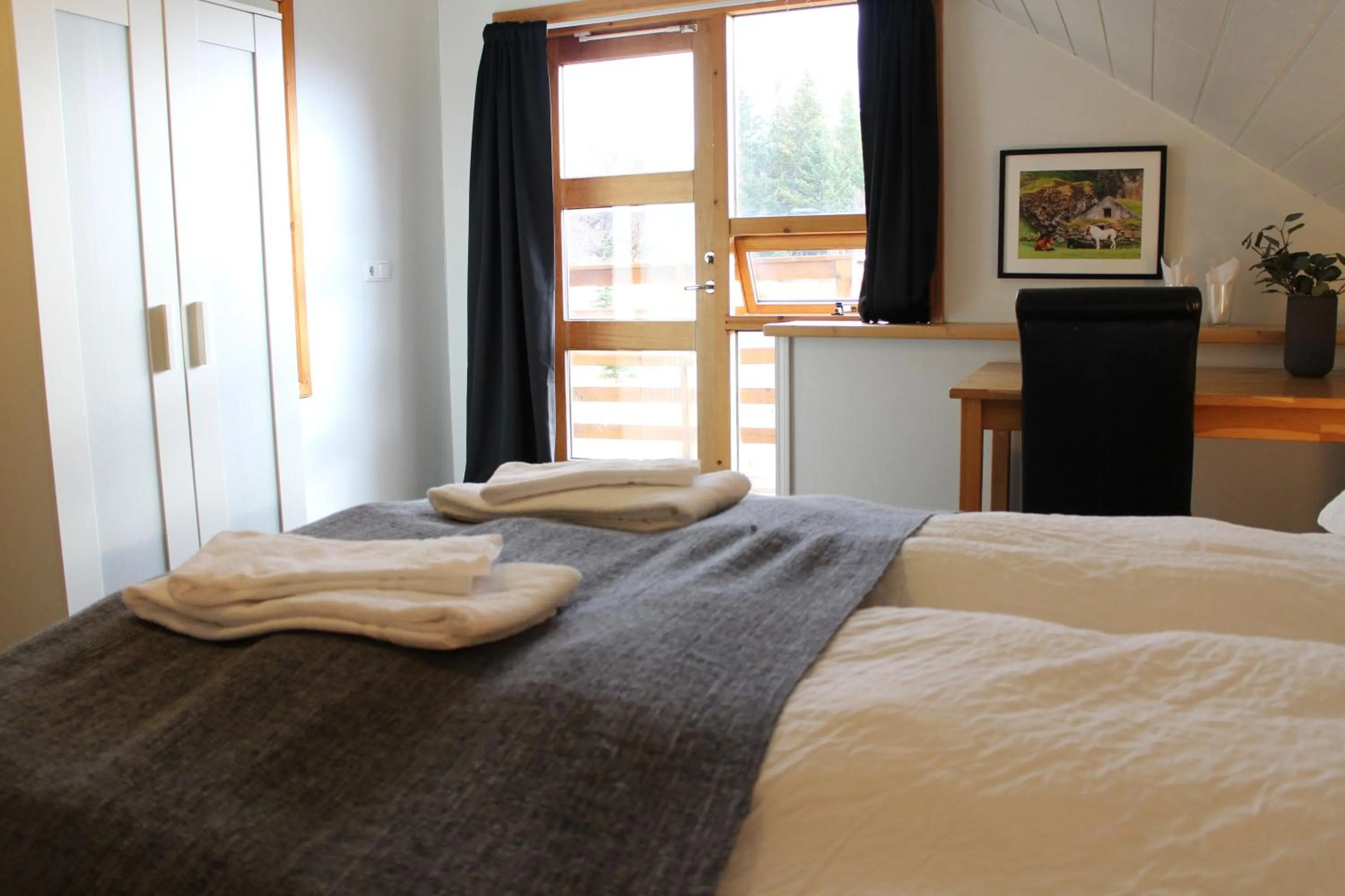 Bedroom, Bed in Hótel Á